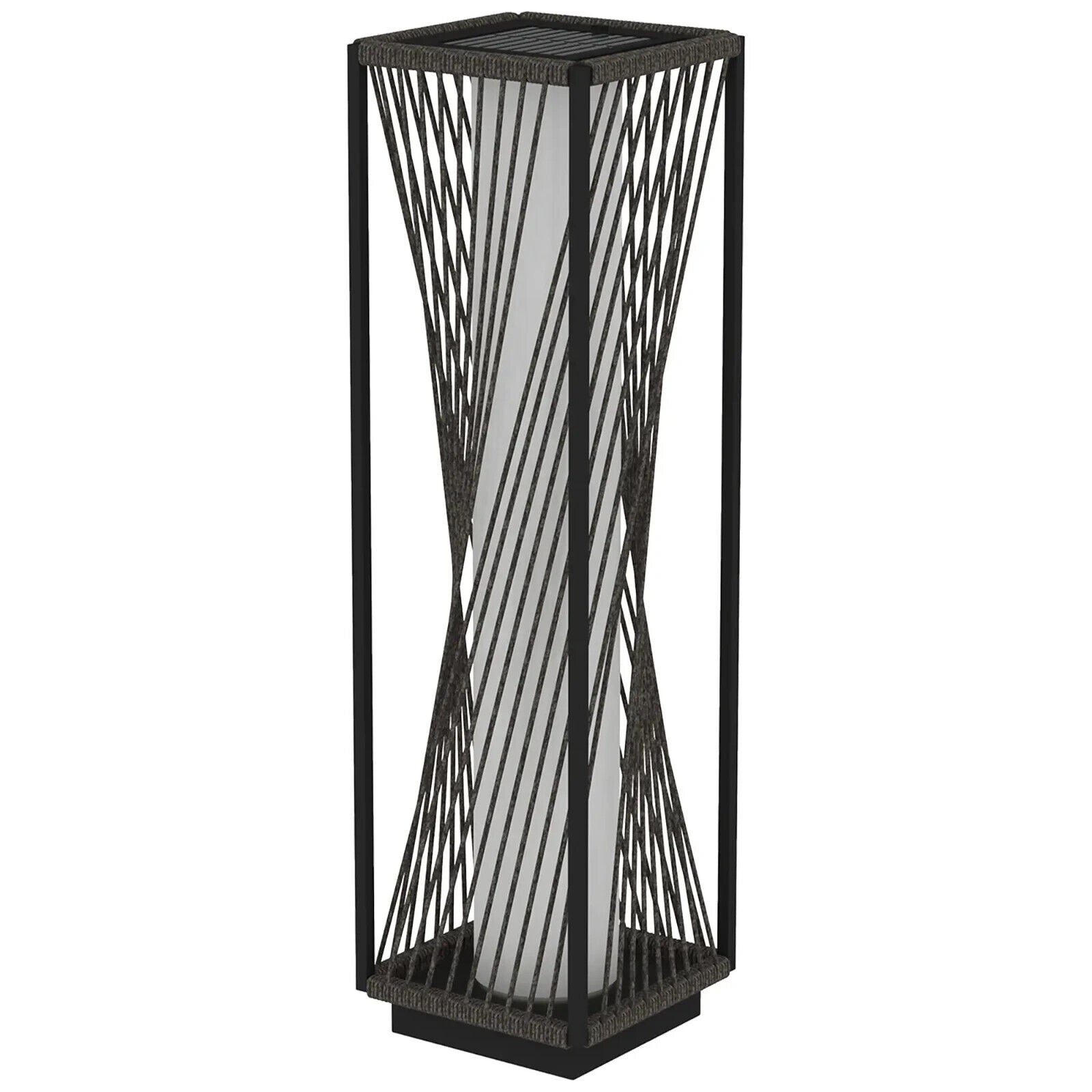 Rattan Solar Floor Lamp with Auto On/Off LED Garden Light for Outdoor Use - Home and Garden Furniture Shop - #rustic - furniture#