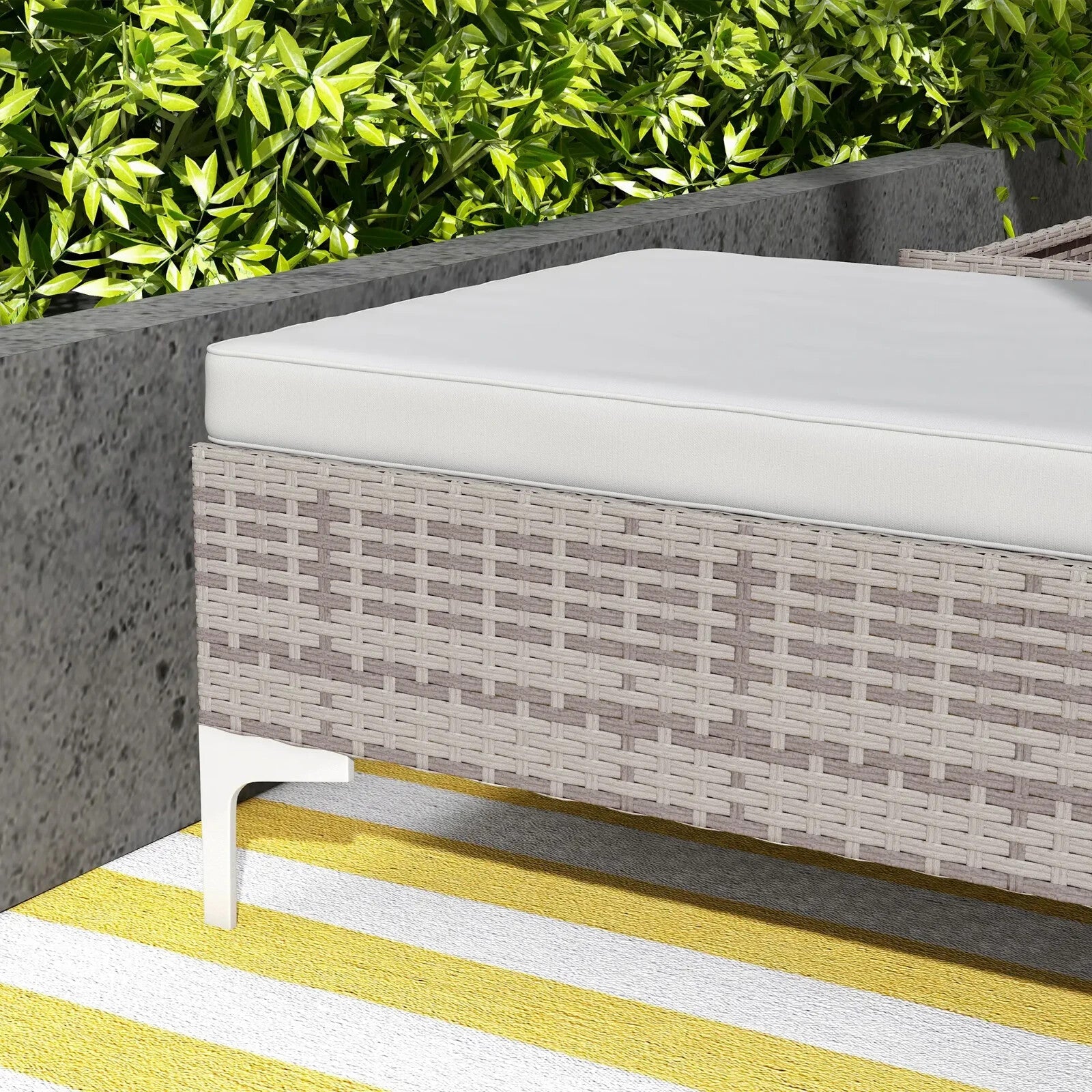 Rattan Sun Lounger Set of 2 Adjustable Daybed with Multi Position Backrest - Home and Garden Furniture Shop - rustic - furniture