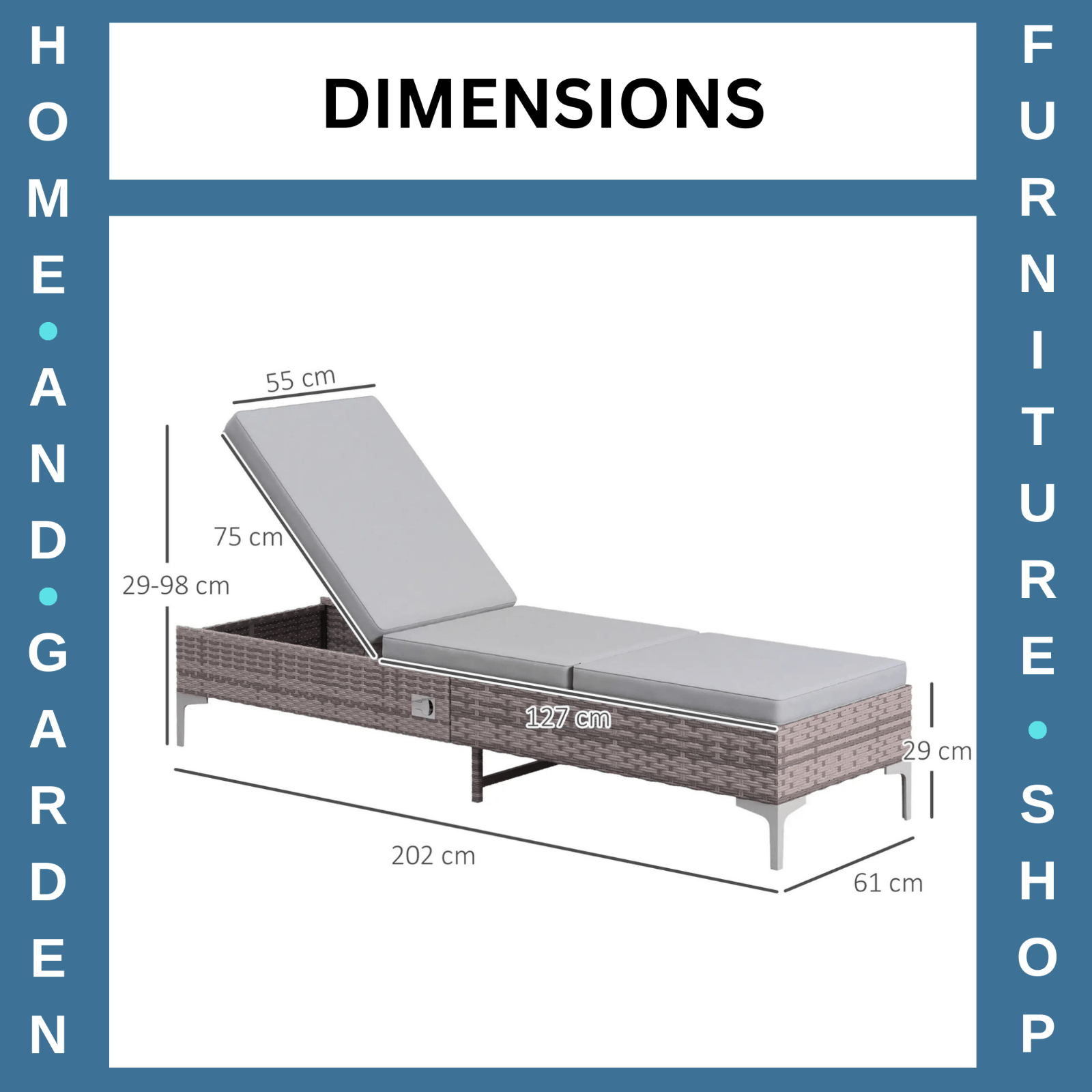 Rattan Sun Lounger Set of 2 Adjustable Daybed with Multi Position Backrest - Home and Garden Furniture Shop - rustic - furniture