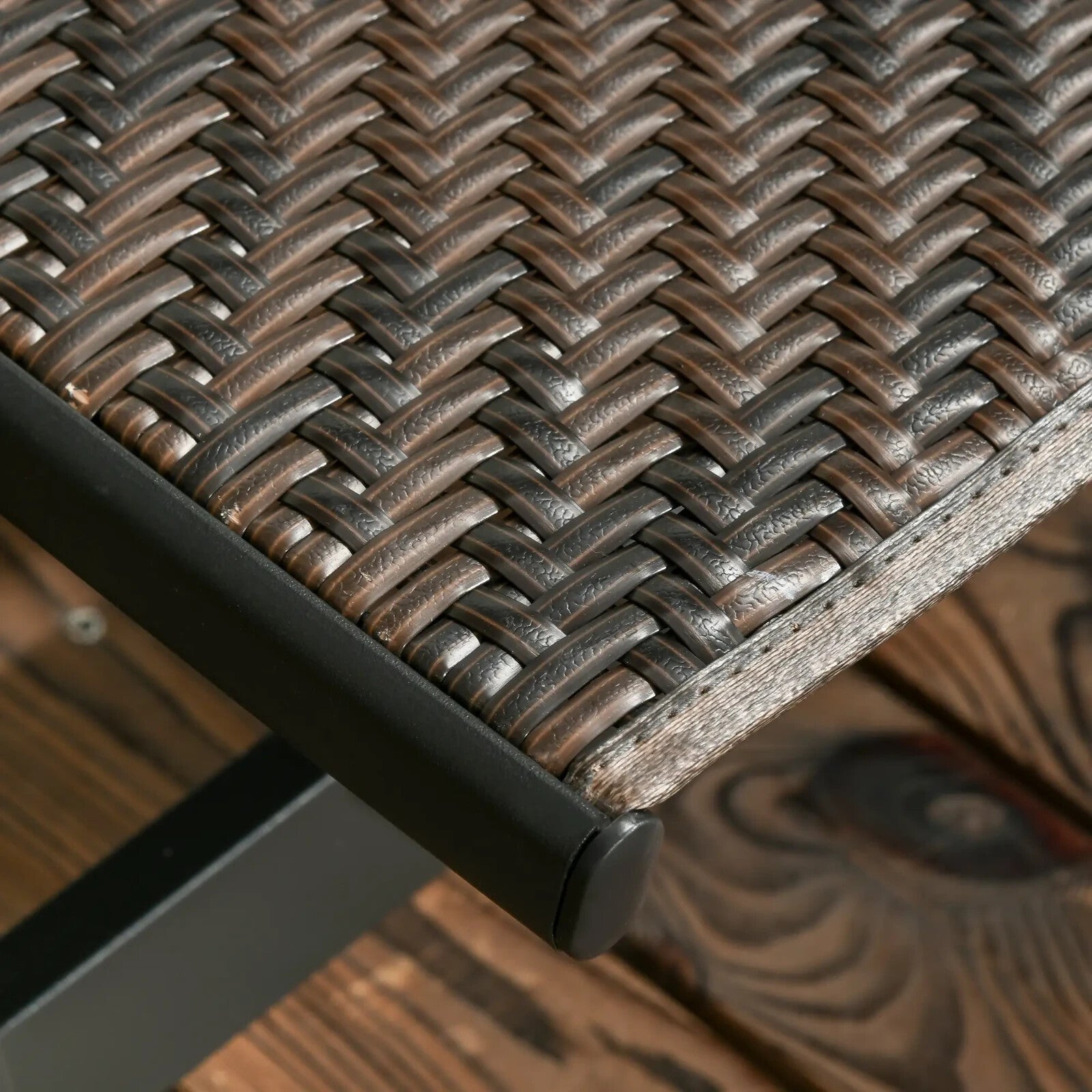 Rattan Sun Lounger with Wheels Garden Chaise Lounge Chair 5 Position Backrest - Home and Garden Furniture Shop - rustic - furniture