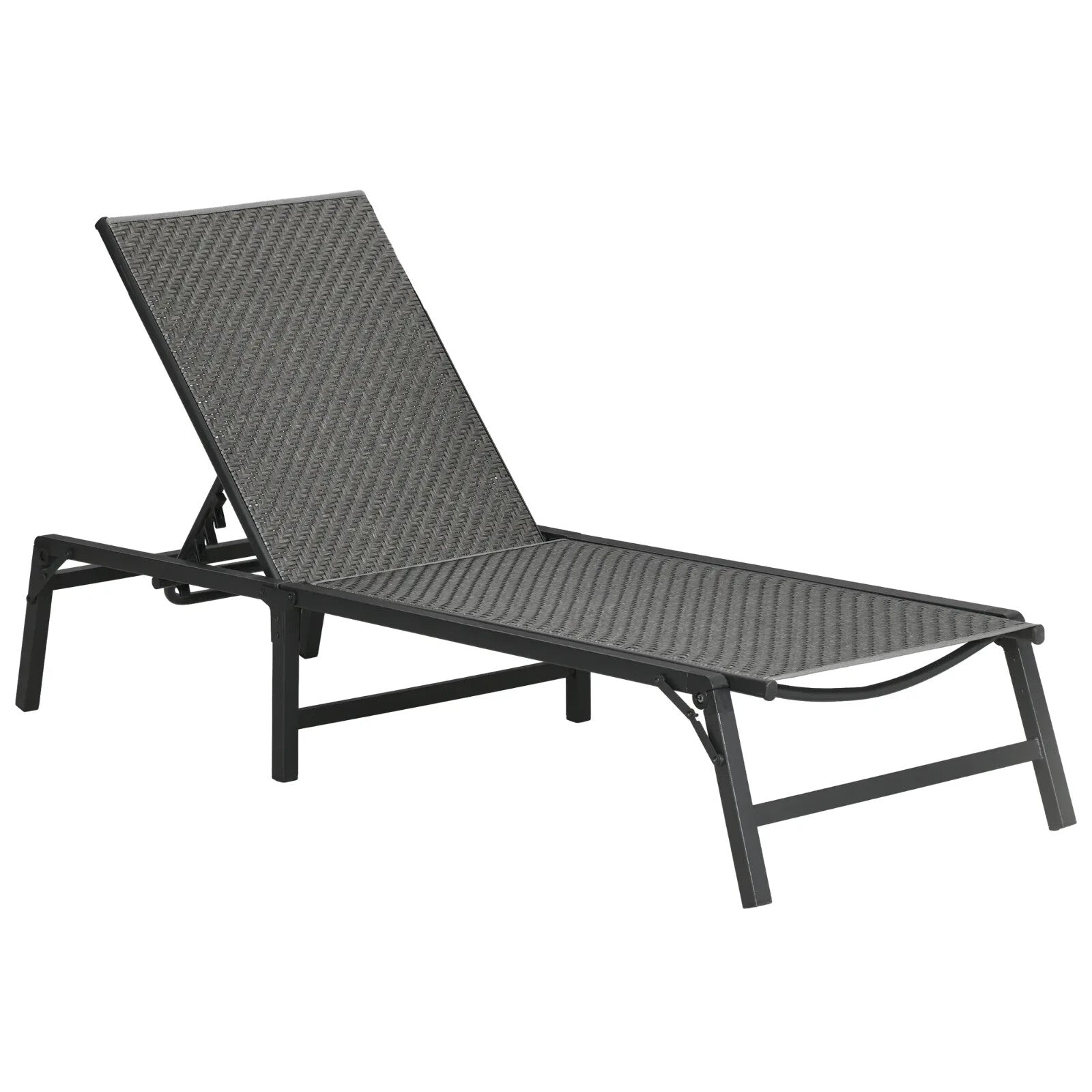 Rattan Sun Loungers Set of 2 Outdoor Reclining Chairs with Adjustable Backrest - Home and Garden Furniture Shop - rustic - furniture