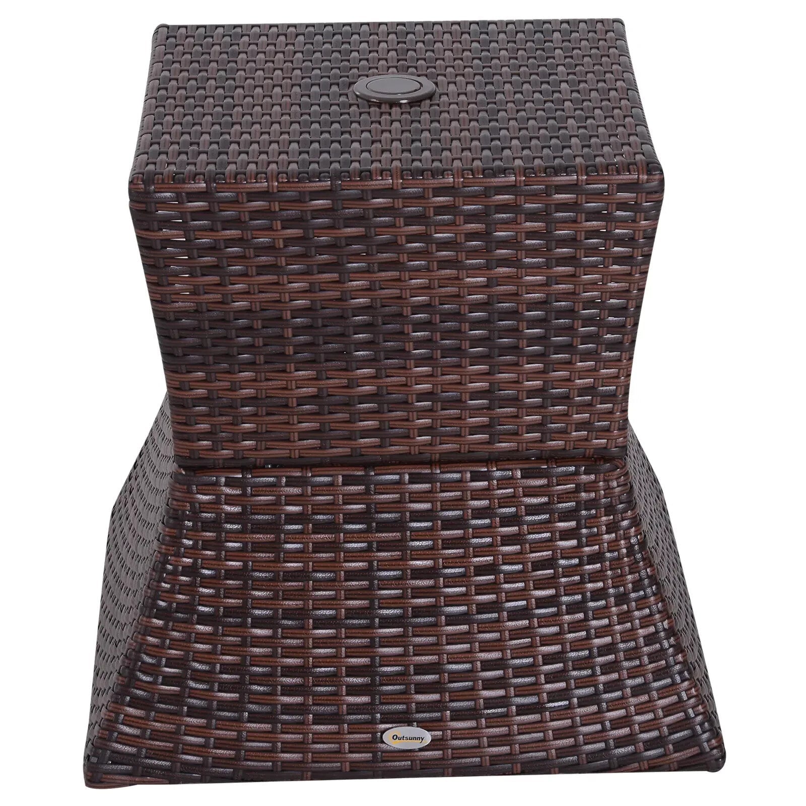 Rattan Wicker Coffee Table with Umbrella Hole and Storage Space for Garden - Home and Garden Furniture Shop - rustic - furniture