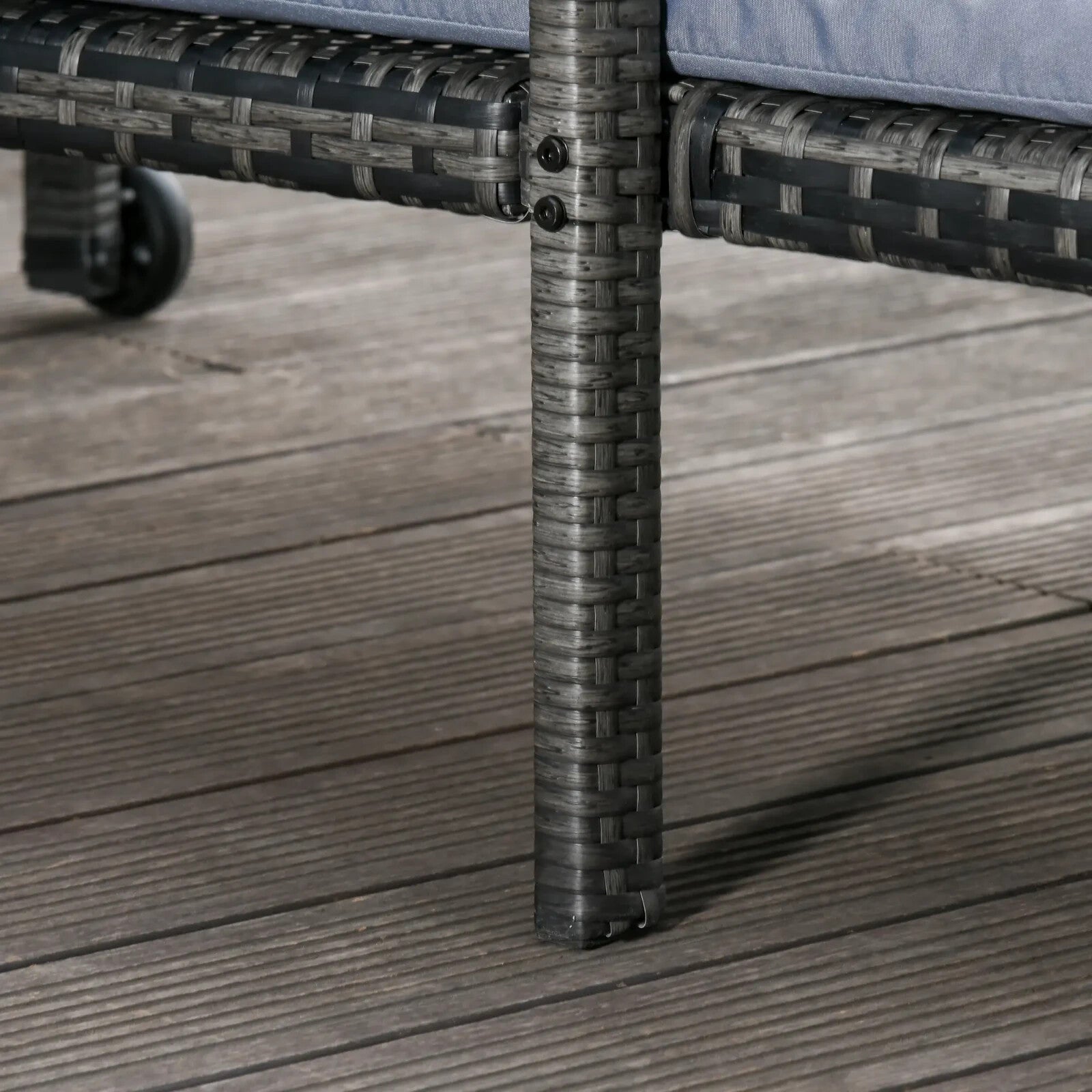 Rattan Wicker Sun Lounger Set of 2 Recliners with 5 Position Adjustable Backrest - Home and Garden Furniture Shop - rustic - furniture