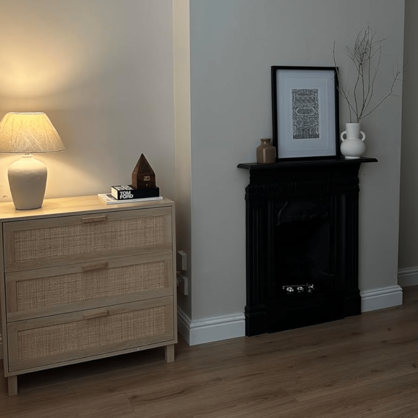 Rattan Woven Panel Chest of Drawers Bedroom Dresser Storage Unit Natural Finish - Home and Garden Furniture Shop - rustic - furniture