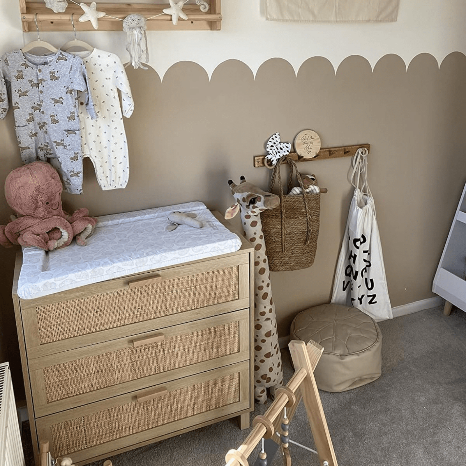 Rattan Woven Panel Chest of Drawers Bedroom Dresser Storage Unit Natural Finish - Home and Garden Furniture Shop - rustic - furniture