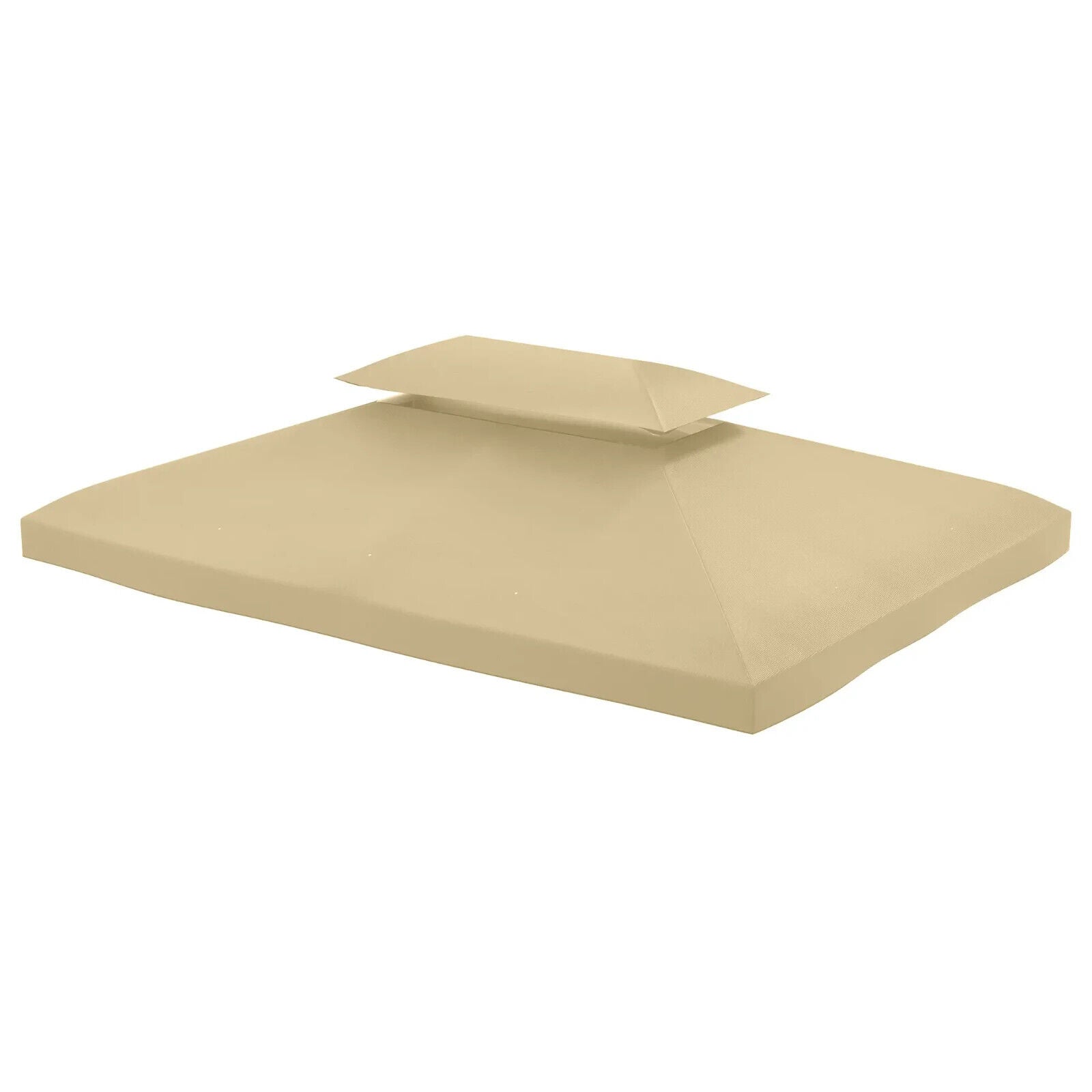 Replacement Gazebo Roof 3 x 4m Frames 2 Tier Top Rectangular Polyester Top Cream - Home and Garden Furniture Shop - #rustic - furniture#