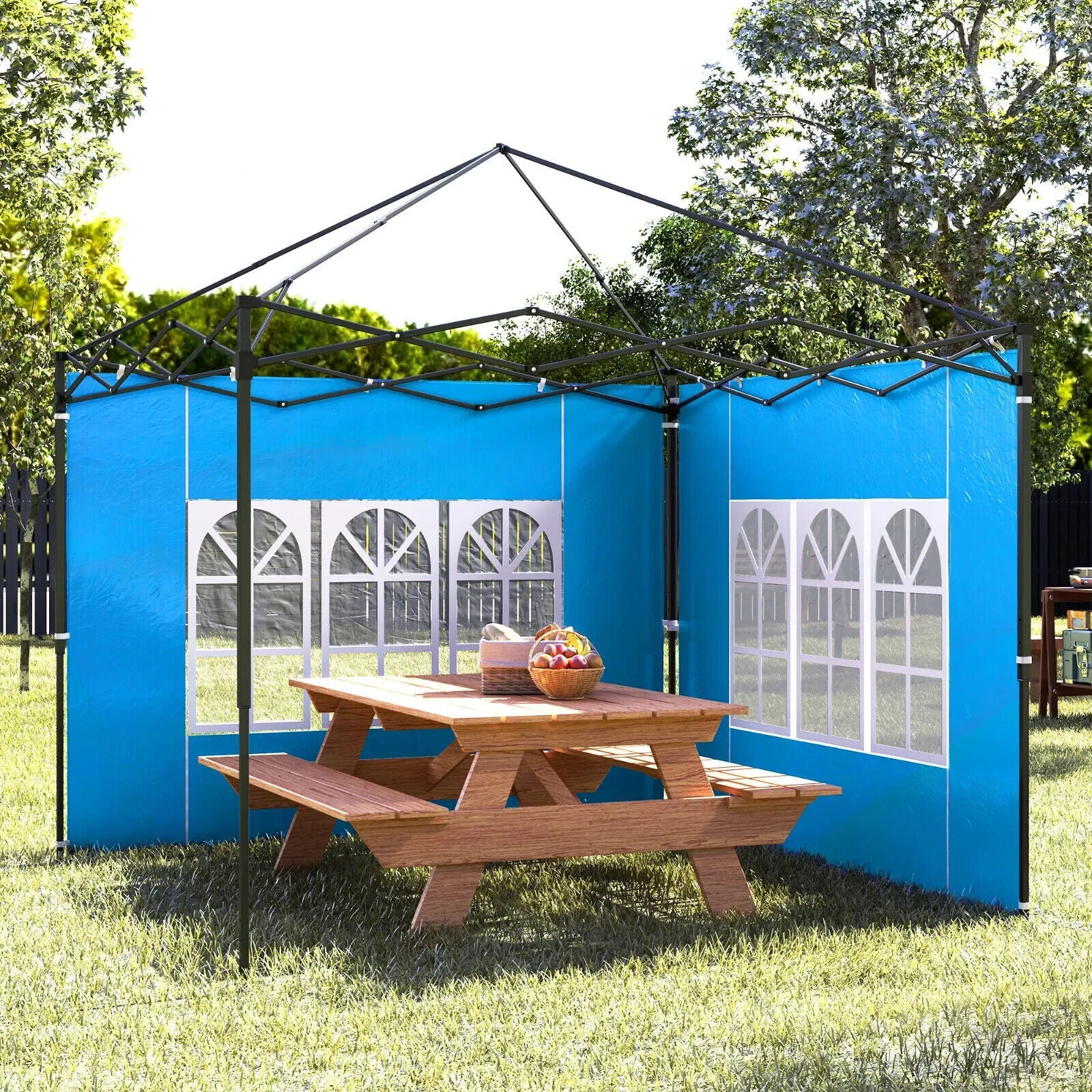 Replacement Gazebo Side Panels for 3x3m or 3x6m Gazebo Walls Canopy 2 Pack Blue - Home and Garden Furniture Shop - #rustic - furniture#