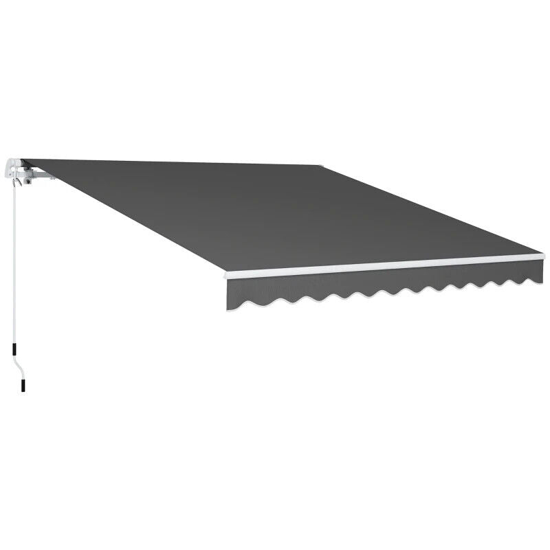 Retractable Awning 3 x 2.5m Garden Patio Canopy Sun Shade Shelter Crank Handle - Home and Garden Furniture Shop - #rustic - furniture#