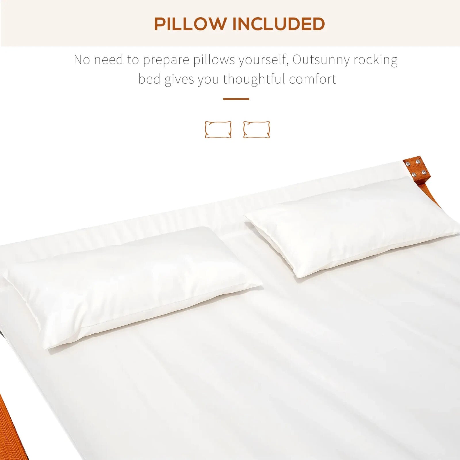 Rocking Bed Sun Lounger Garden Bed Hammock Style Wooden Frame Chair White - Home and Garden Furniture Shop - rustic - furniture