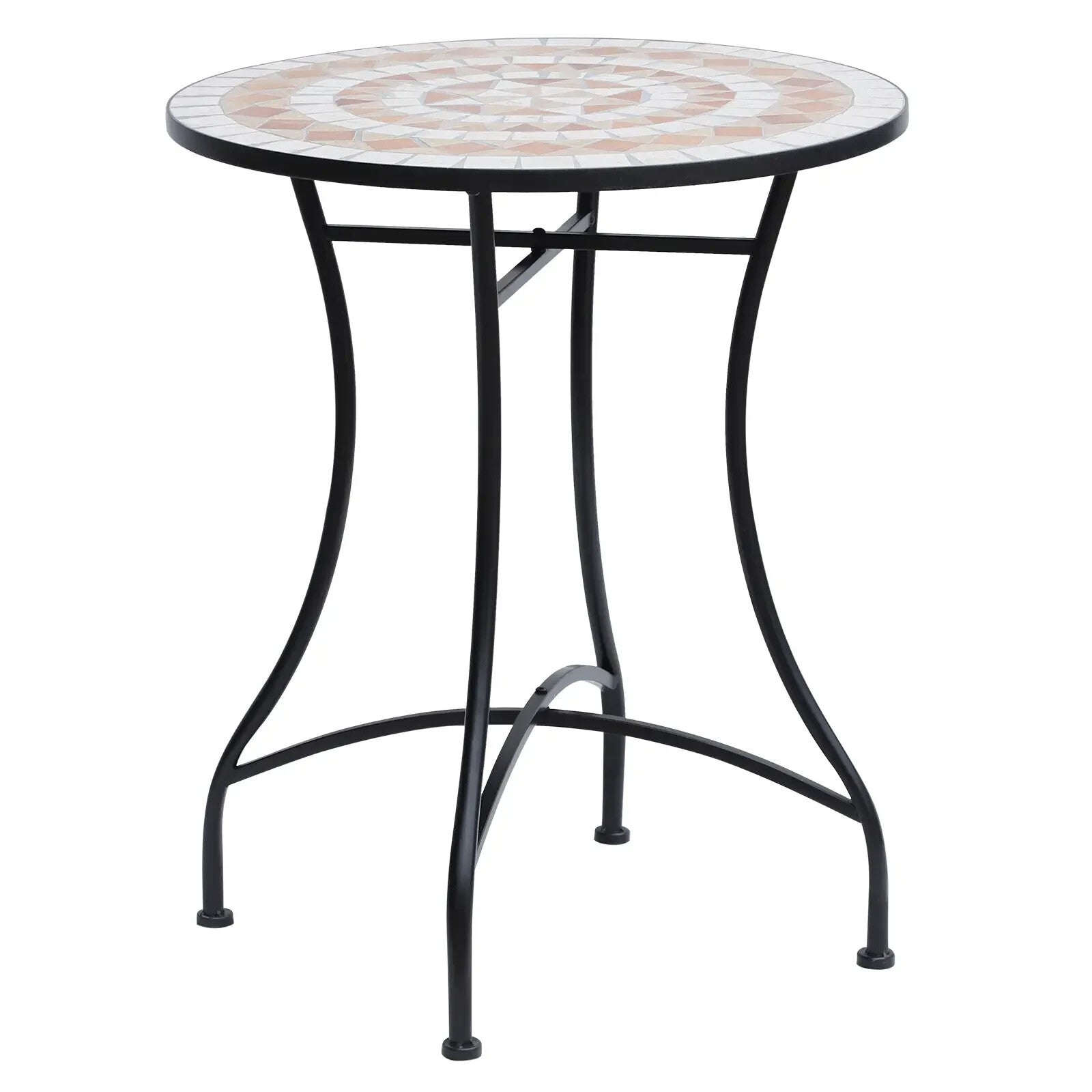 Round Mosaic Ceramic Bistro Table for Garden Patio Side Bar Furniture Table - Home and Garden Furniture Shop - rustic - furniture