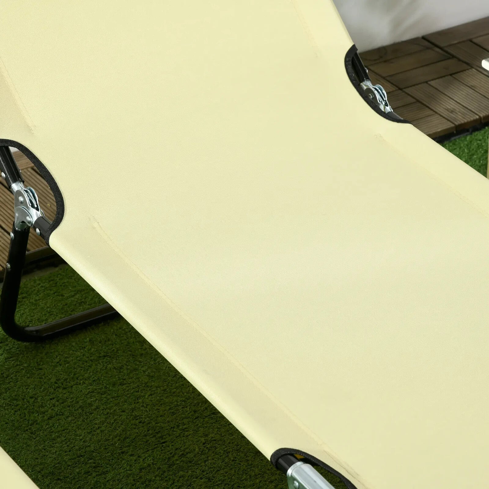 Set 2 Folding Sun Lounger Outdoor Day Bed w/ Adjustable Backrest Garden Recliner - Home and Garden Furniture Shop - rustic - furniture