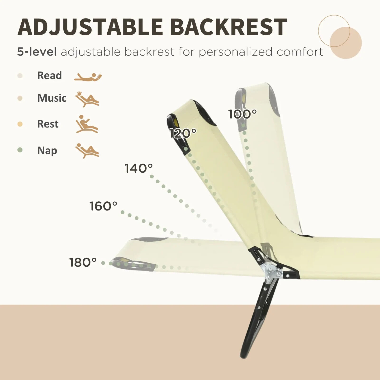 Set 2 Folding Sun Lounger Outdoor Day Bed w/ Adjustable Backrest Garden Recliner - Home and Garden Furniture Shop - rustic - furniture