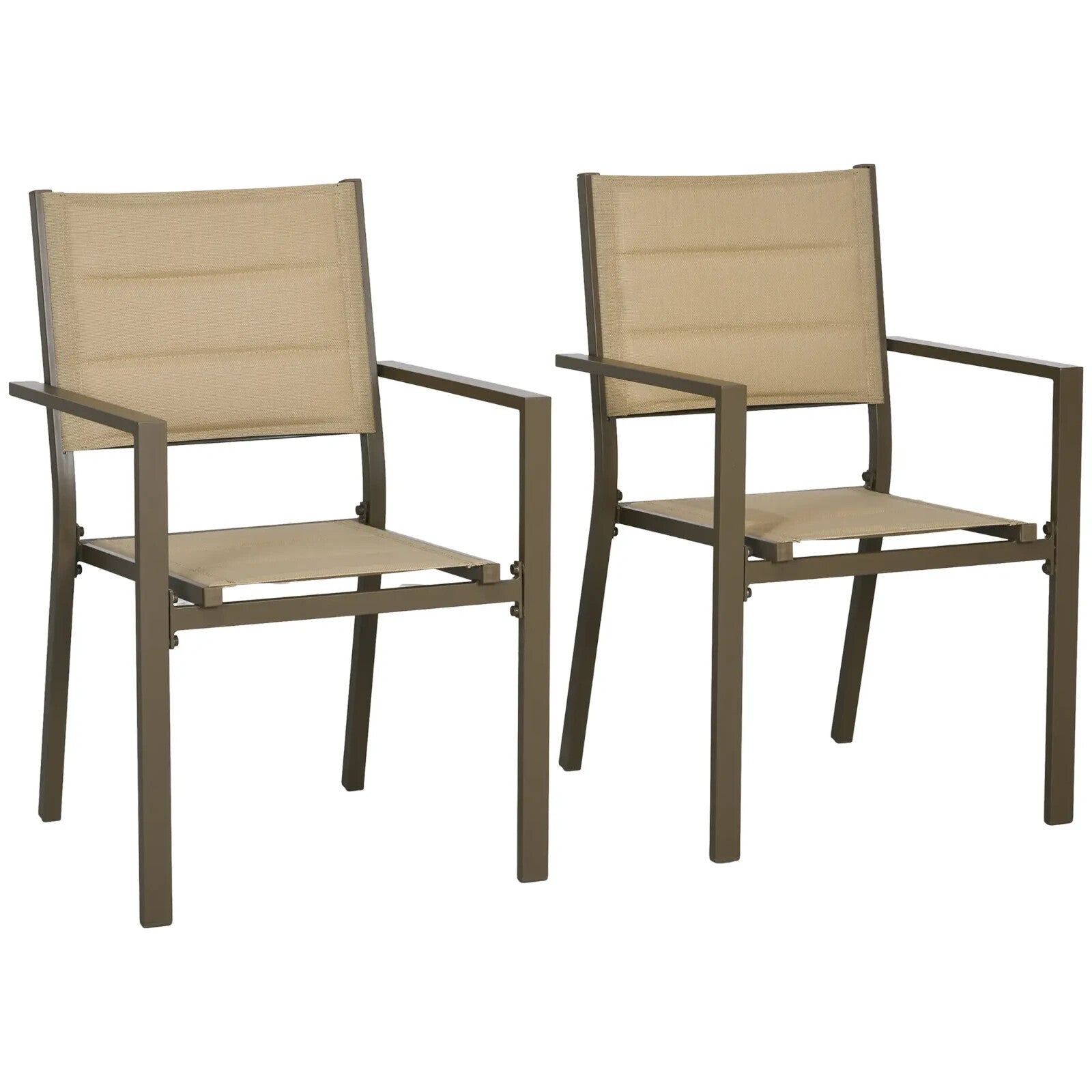 Set of 2 Aluminium Stacking Garden Chairs Patio Seating Lightweight and Durable - Home and Garden Furniture Shop - rustic - furniture