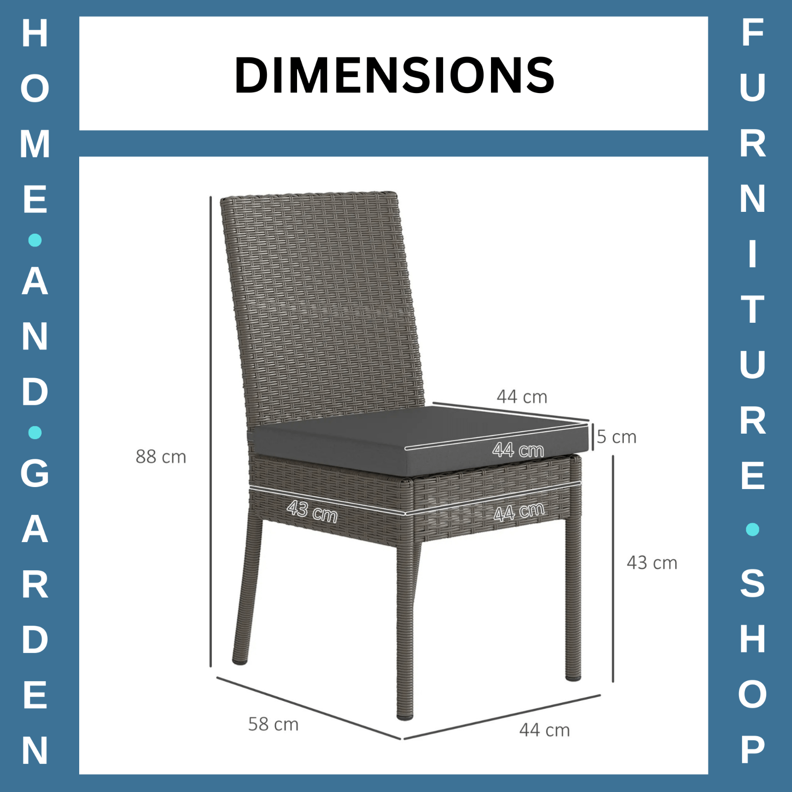 Set of 2 Armless Rattan Garden Chairs Patio Seating Wicker for Garden Furniture - Home and Garden Furniture Shop - rustic - furniture