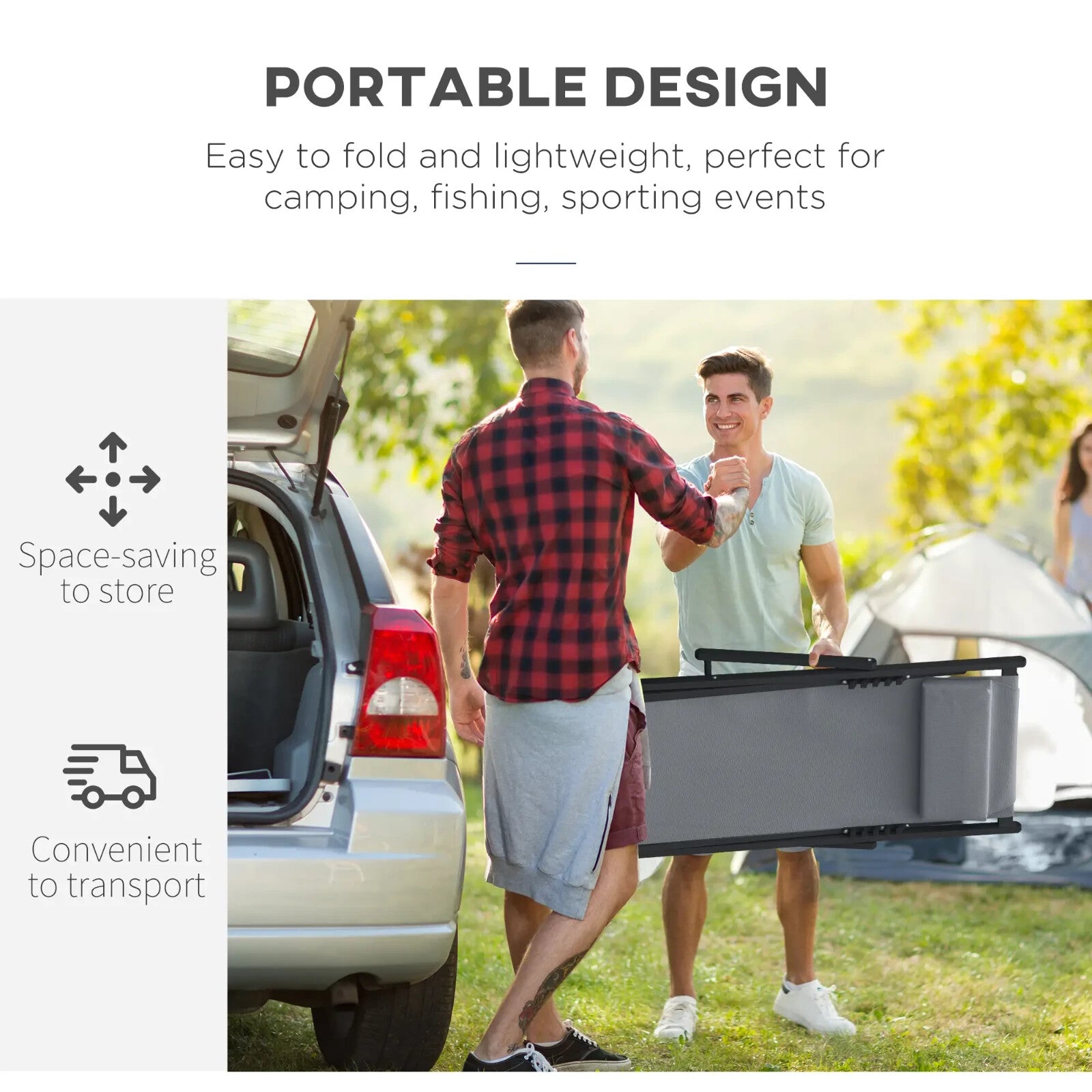 Set of 2 Folding Aluminium Deck Chairs Garden Patio Beach Lounger Outdoor Use - Home and Garden Furniture Shop - rustic - furniture