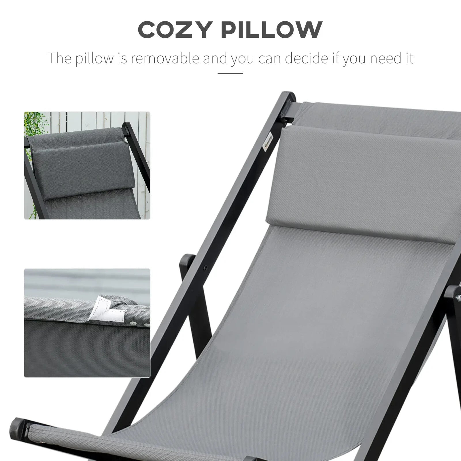 Set of 2 Folding Aluminium Deck Chairs Garden Patio Beach Lounger Outdoor Use - Home and Garden Furniture Shop - rustic - furniture