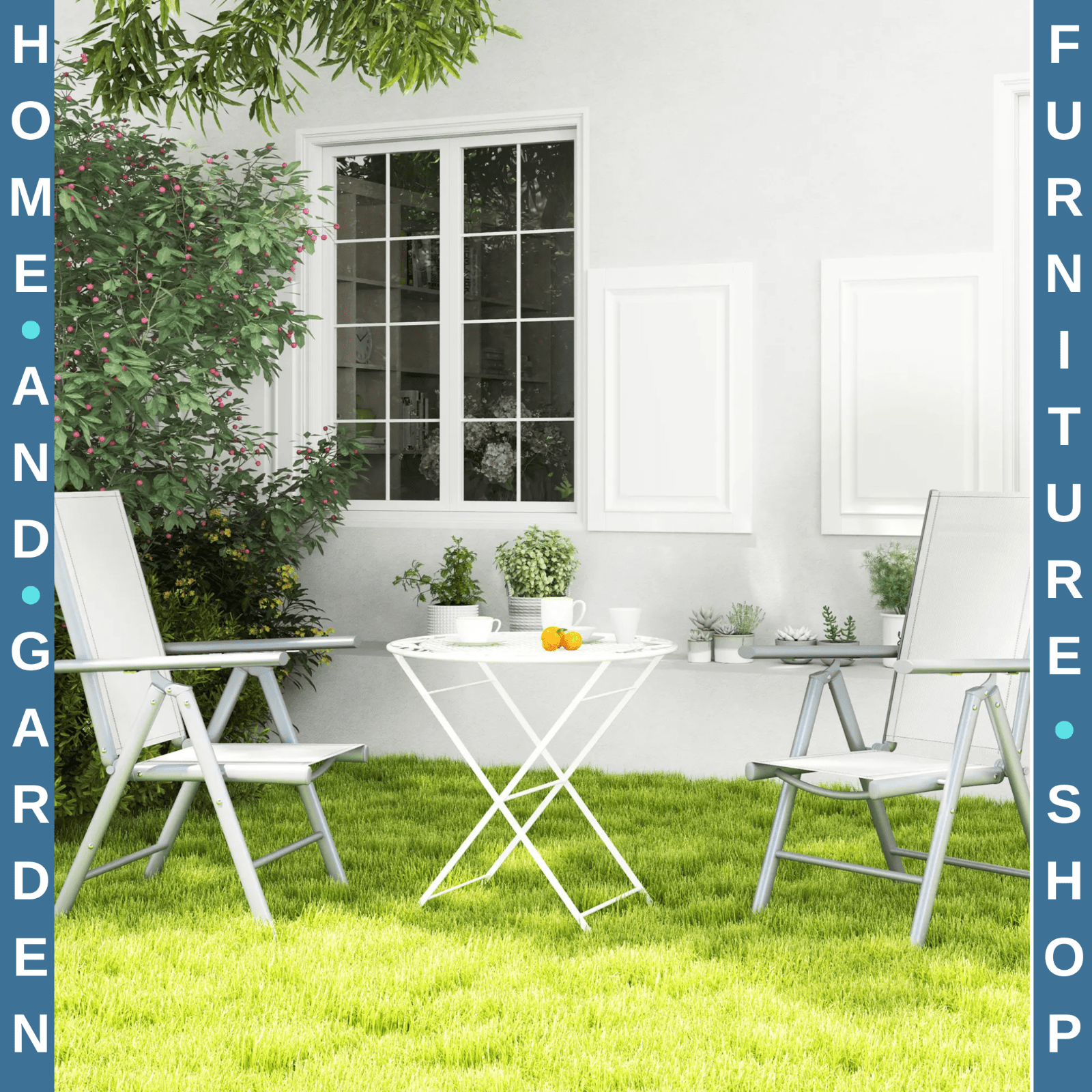 Set of 2 Folding Camping Chairs with Mesh Seat and Aluminium Frame for Garden - Home and Garden Furniture Shop - rustic - furniture