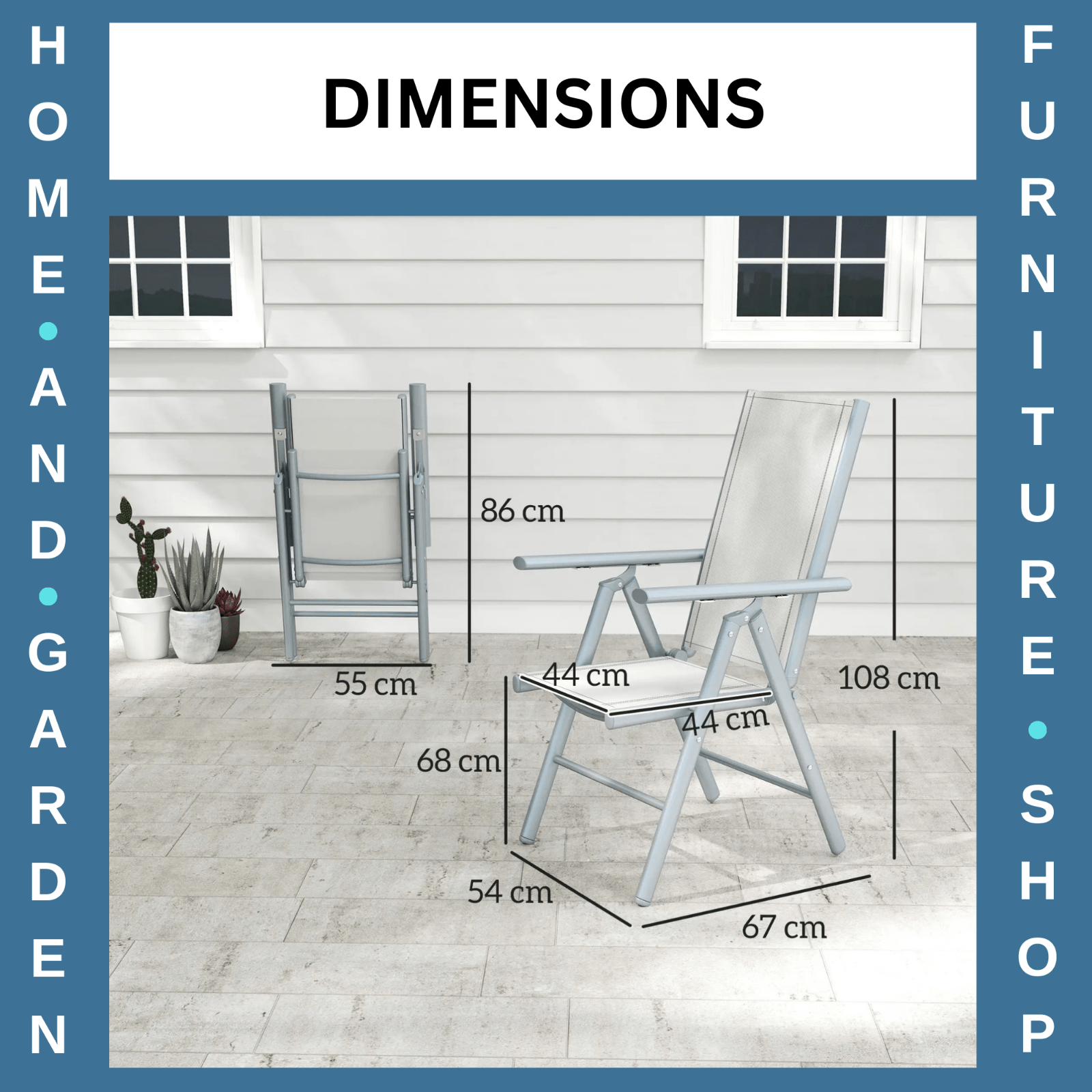 Set of 2 Folding Camping Chairs with Mesh Seat and Aluminium Frame for Garden - Home and Garden Furniture Shop - rustic - furniture