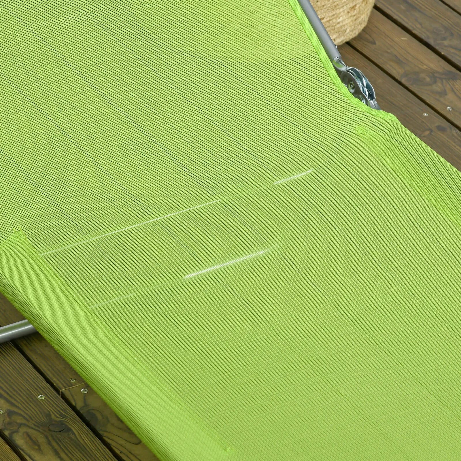 Set of 2 Folding Sun Lounger Day Beds with Pillow and Reclining Mesh Back Frame - Home and Garden Furniture Shop - rustic - furniture