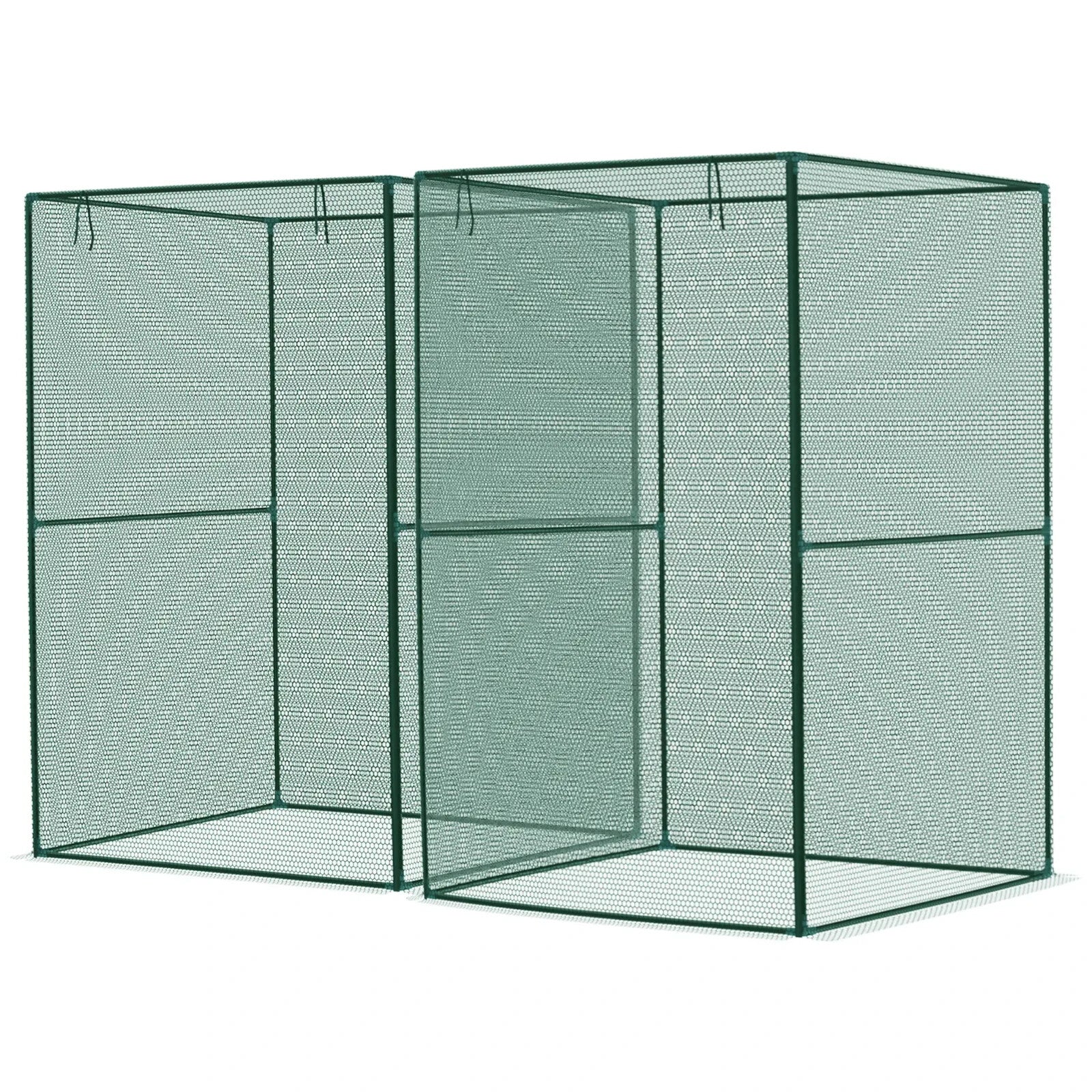 Set of 2 Fruit Cage Plant Protection Tent w/ Zipped Door Bird Netting for Garden - Home and Garden Furniture Shop - rustic - furniture