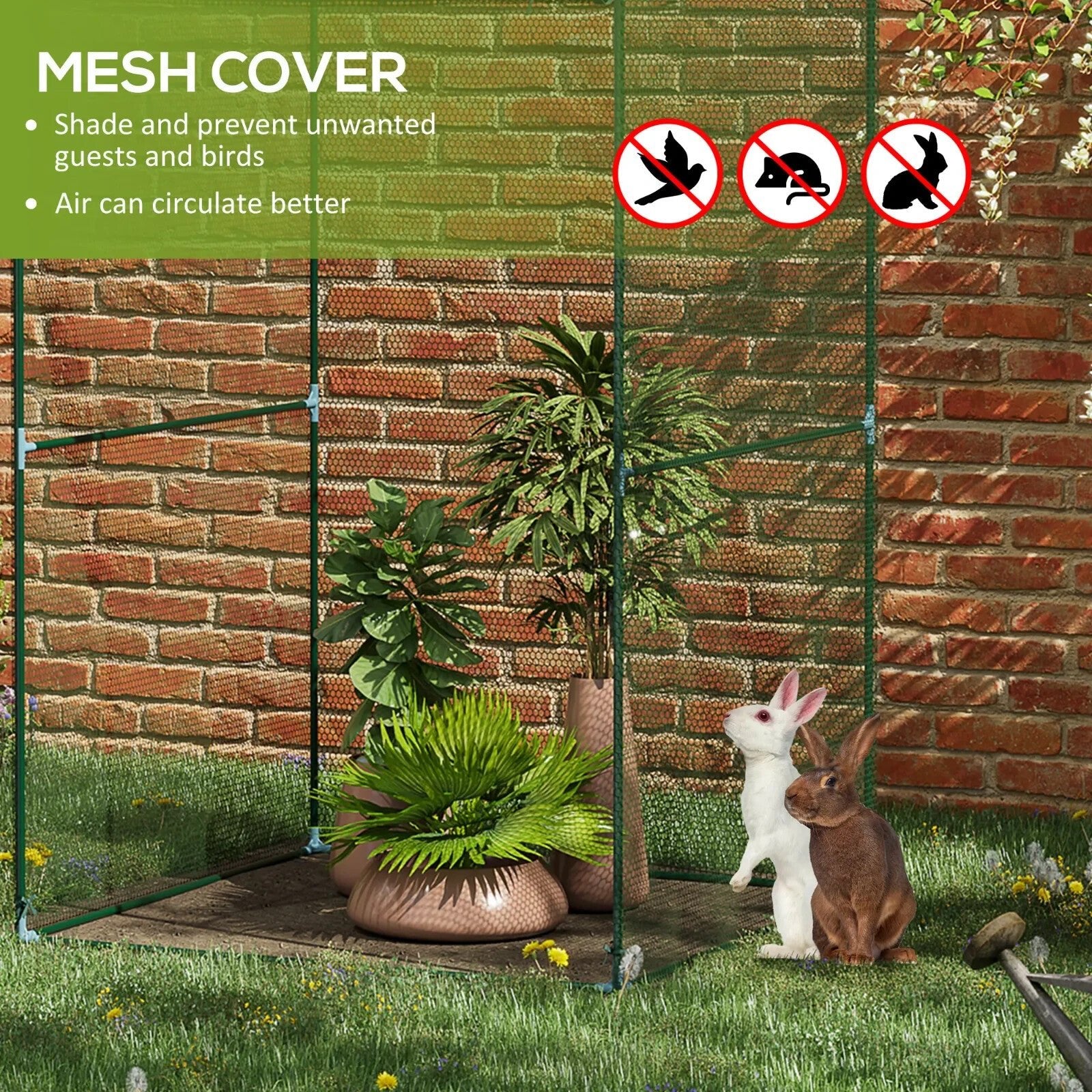 Set of 2 Fruit Cage Plant Protection Tent w/ Zipped Door Bird Netting for Garden - Home and Garden Furniture Shop - rustic - furniture