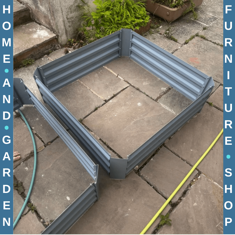 Set of 2 Galvanised Steel Raised Garden Beds, Easy Assembly Planter Boxes - Home and Garden Furniture Shop - #rustic - furniture#