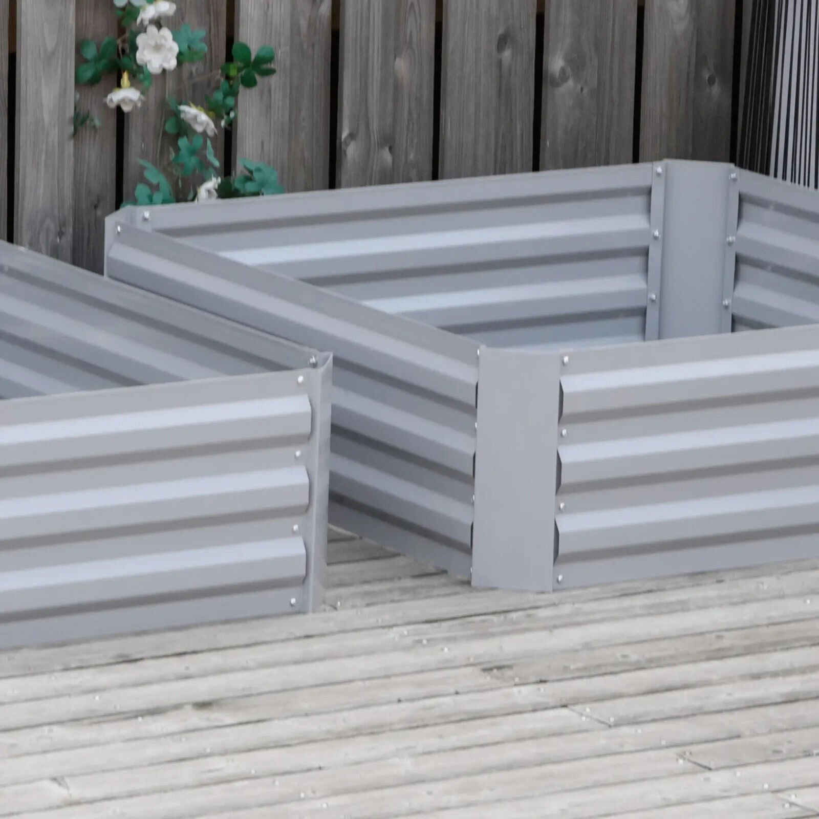 Set of 2 Galvanised Steel Raised Garden Beds, Easy Assembly Planter Boxes - Home and Garden Furniture Shop - #rustic - furniture#
