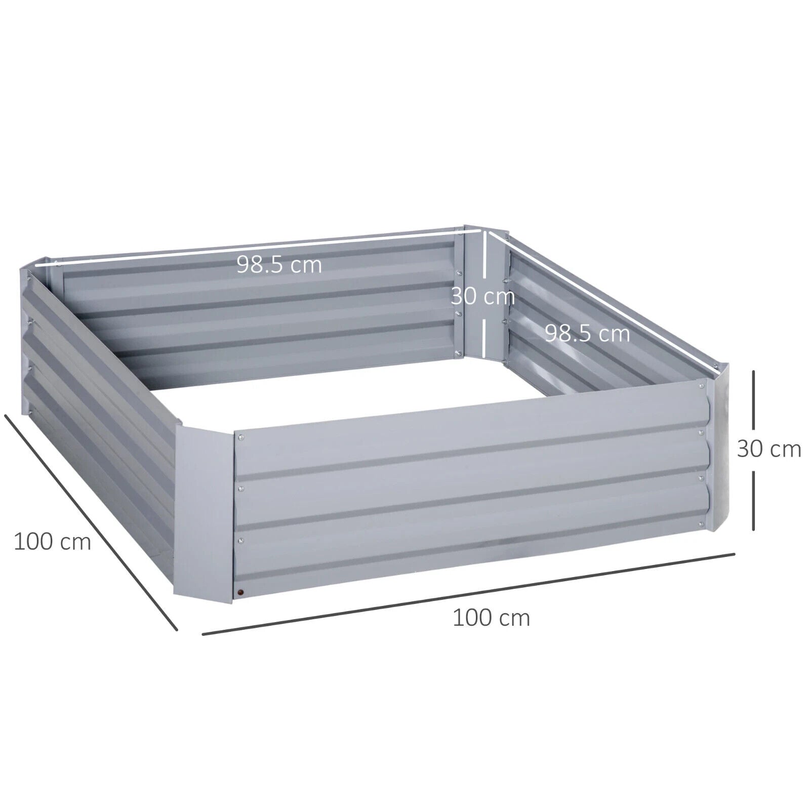 Set of 2 Galvanised Steel Raised Garden Beds, Easy Assembly Planter Boxes - Home and Garden Furniture Shop - #rustic - furniture#