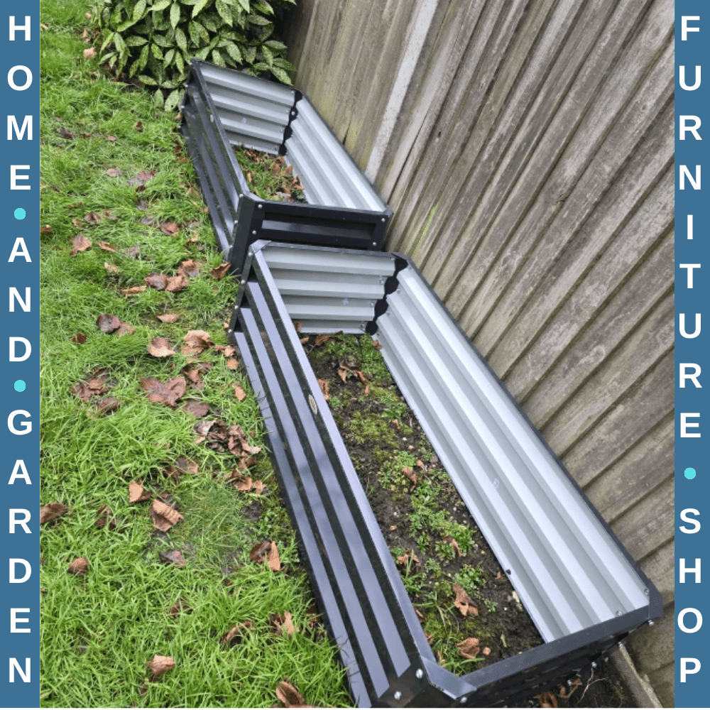 Set of 2 Garden Steel Raised Beds Outdoor Planter Box for Flowers & Vegetables - Home and Garden Furniture Shop - #rustic - furniture#