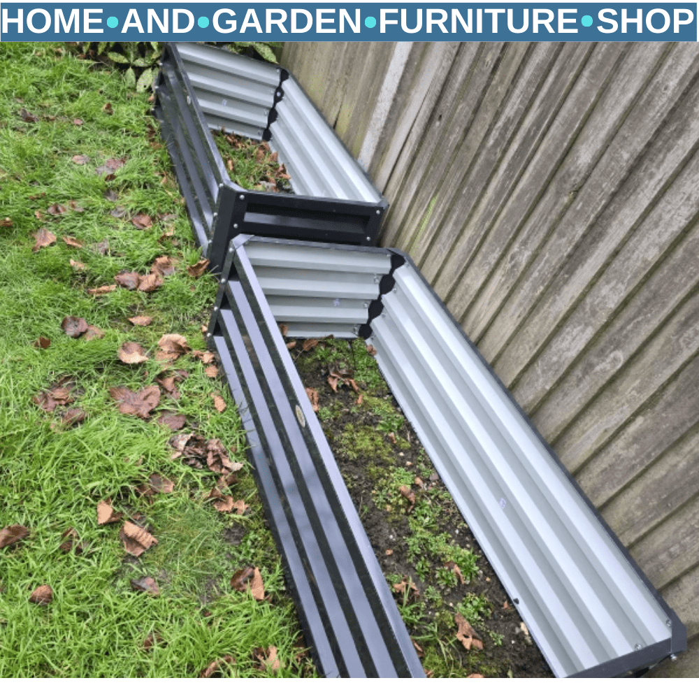 Set of 2 Garden Steel Raised Beds Outdoor Planter Box for Flowers & Vegetables - Home and Garden Furniture Shop - #rustic - furniture#