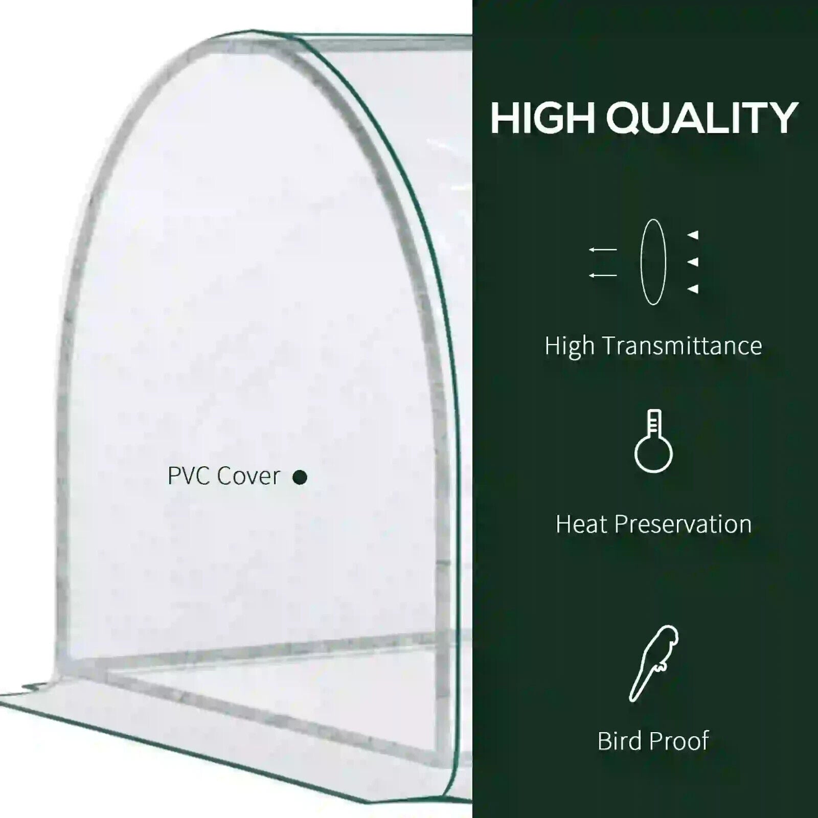 Set of 2 PVC Tunnel Greenhouses 250 x 100 x 80cm w/ Roll Up Door for Garden Use - Home and Garden Furniture Shop - #rustic - furniture#