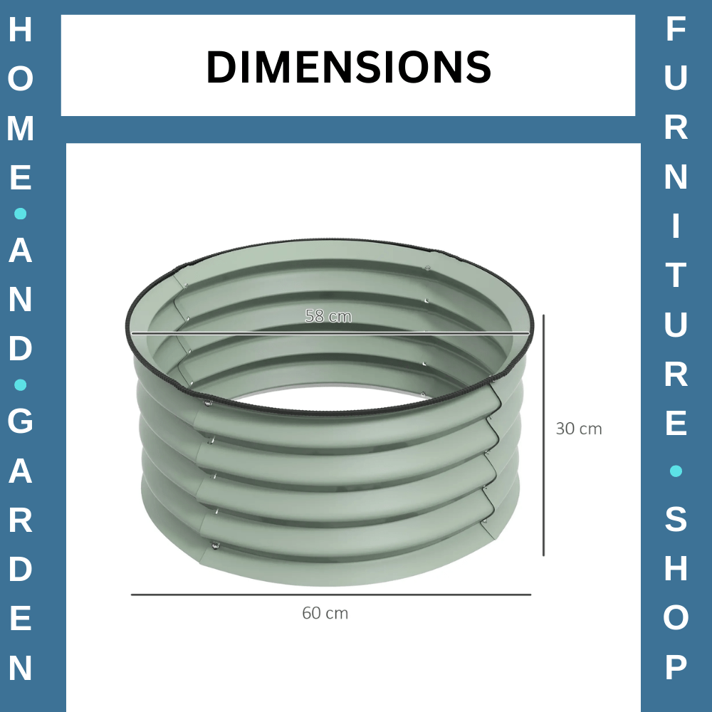 Set of 2 Raised Garden Bed Steel Planter Boxes Easy to Assemble Stock Tank Green - Home and Garden Furniture Shop - rustic - furniture