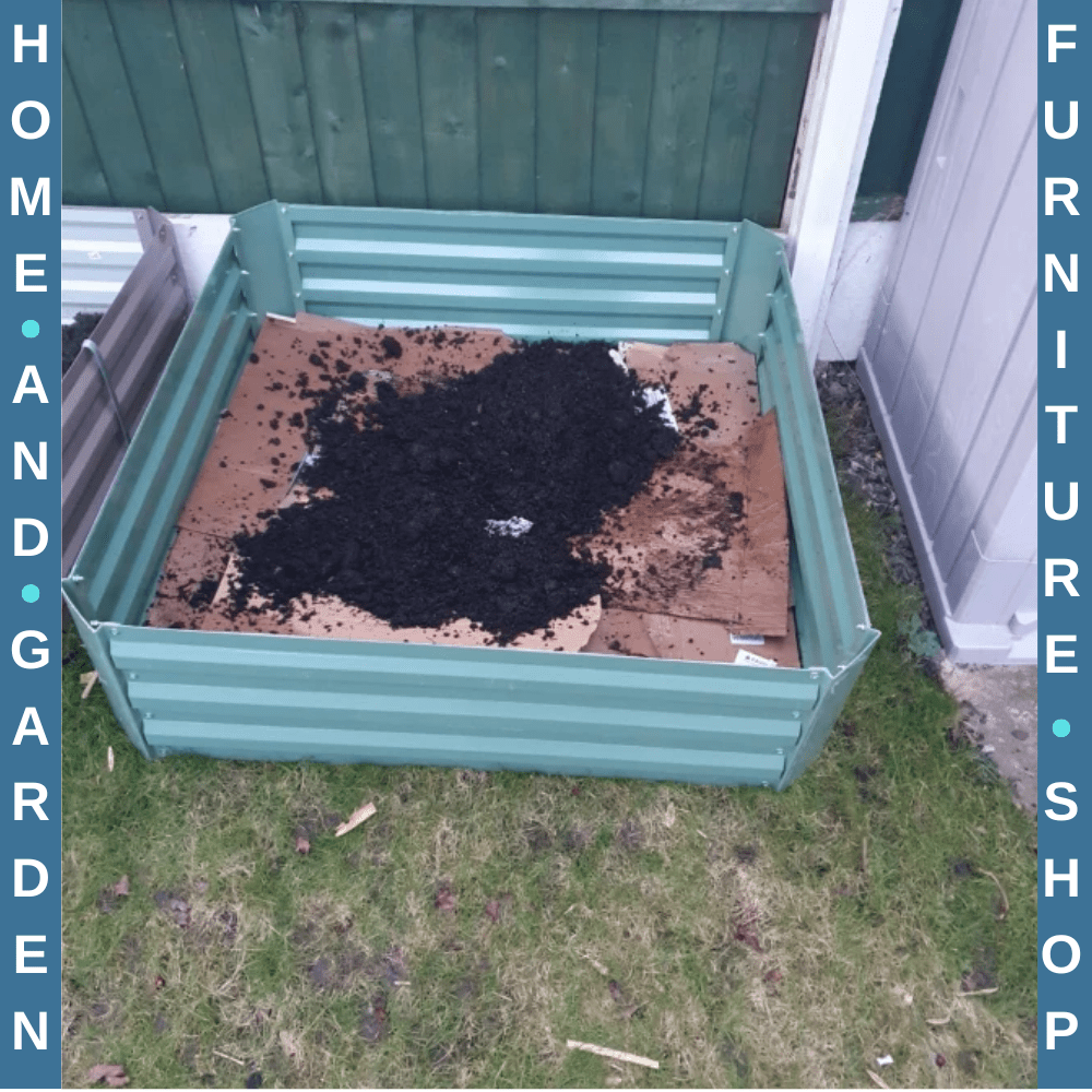 Set of 2 Raised Garden Beds 100x100x30cm Galvanised Planters for Flowers Green - Home and Garden Furniture Shop - #rustic - furniture#