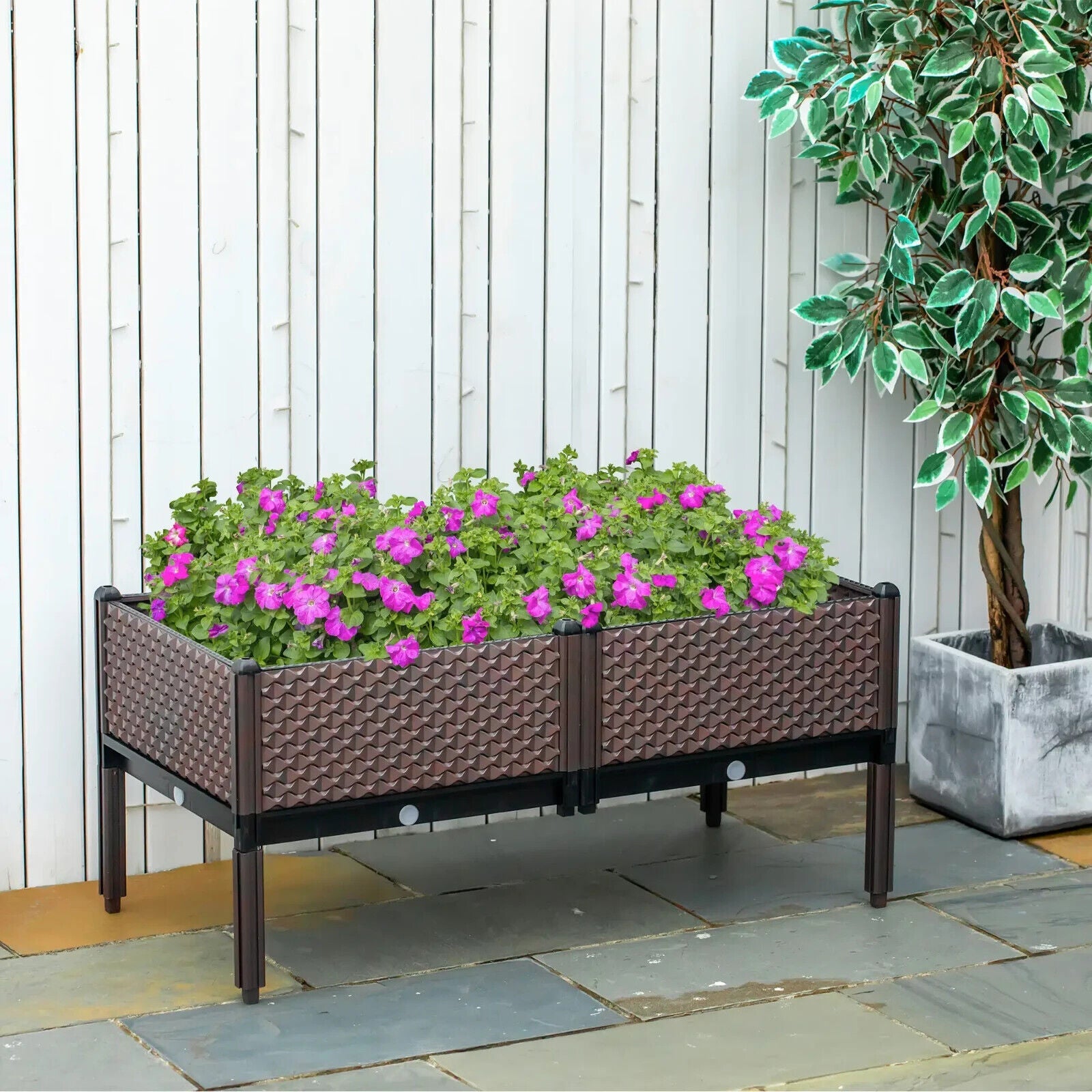 Set of 2 Raised Garden Beds with Self - Watering Design – Elevated Planter Boxes - Home and Garden Furniture Shop - #rustic - furniture#