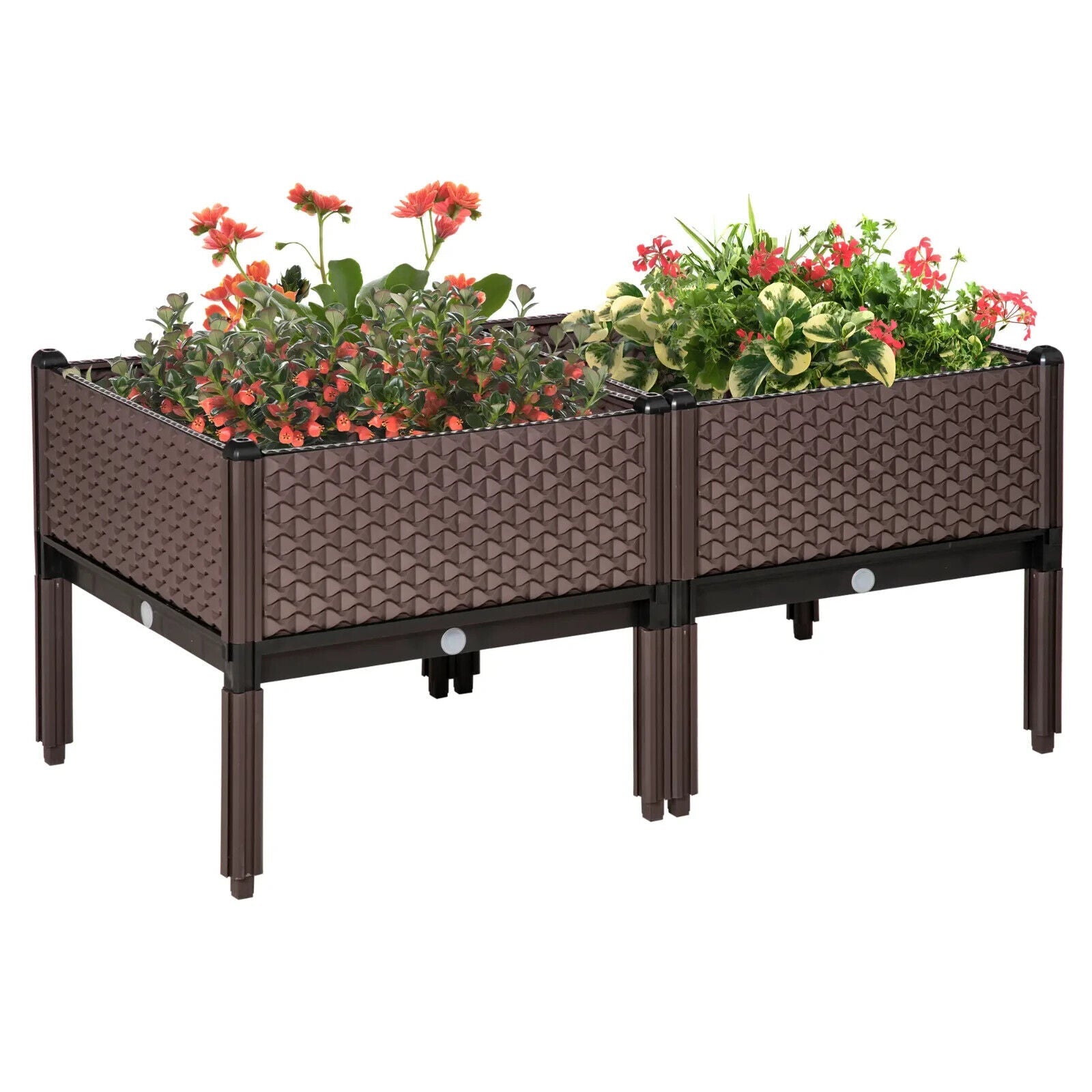 Set of 2 Raised Garden Beds with Self - Watering Design – Elevated Planter Boxes - Home and Garden Furniture Shop - #rustic - furniture#