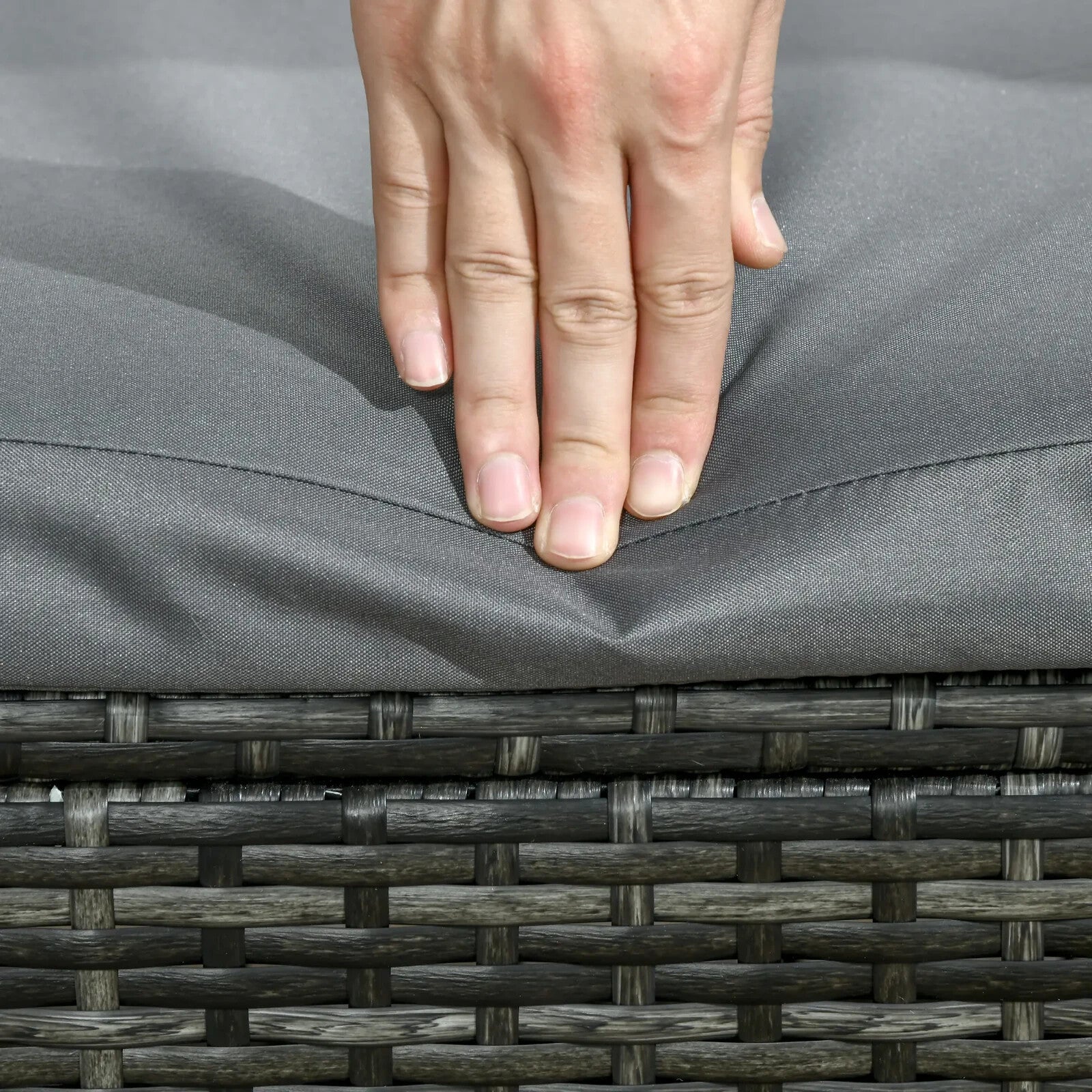 Set of 2 Rattan Sun Loungers with Cushions 5 Position Recliner Garden Sunbeds - Home and Garden Furniture Shop - rustic - furniture