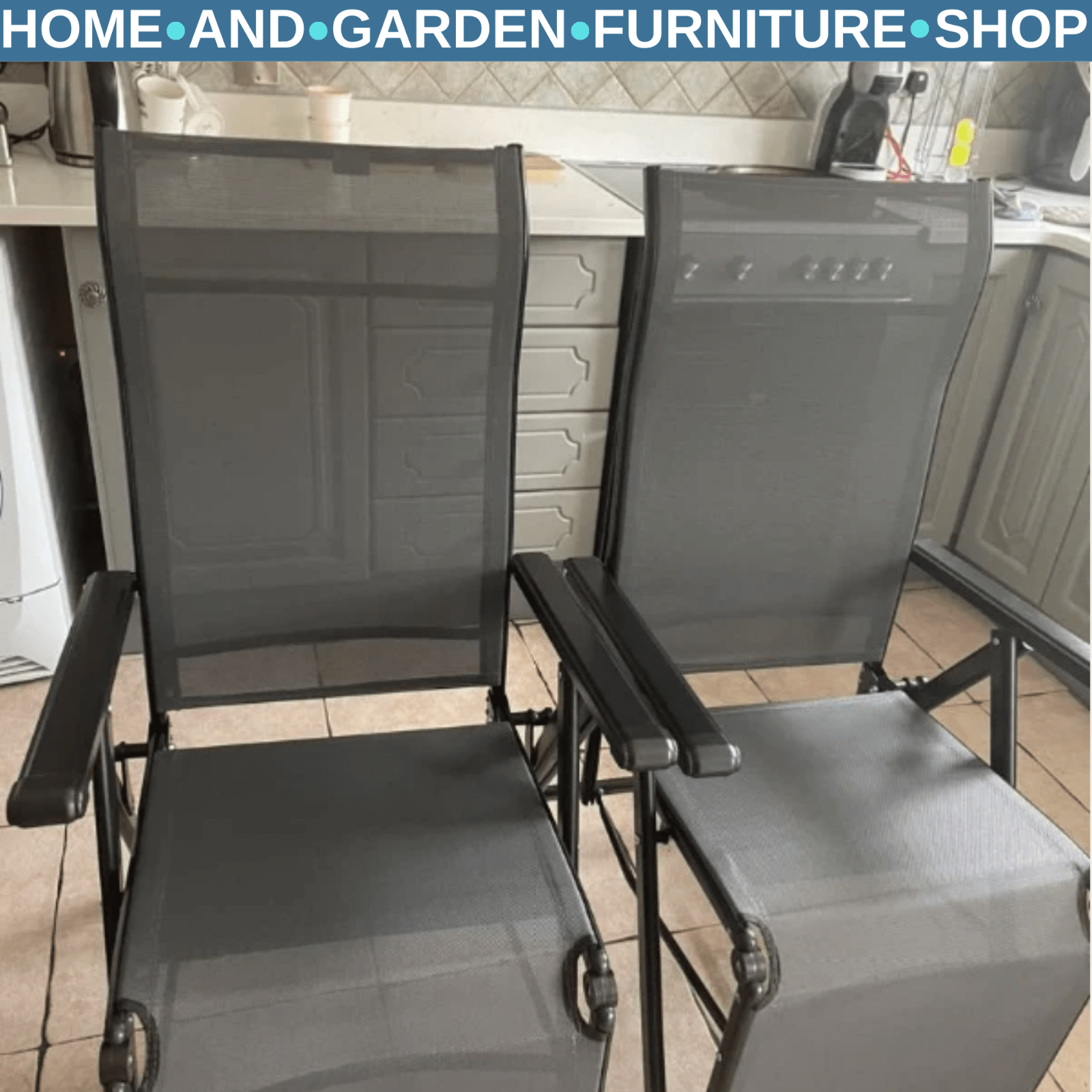 Set of 2 Recliner Lounge Chairs with Adjustable Backrest for Patio or Garden - Home and Garden Furniture Shop - rustic - furniture