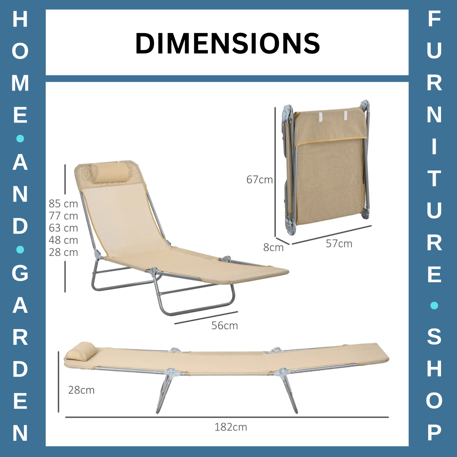 Set Of 2 Steel Frame Sun Loungers With Reclining Backs Garden Patio Chairs Brown - Home and Garden Furniture Shop - rustic - furniture