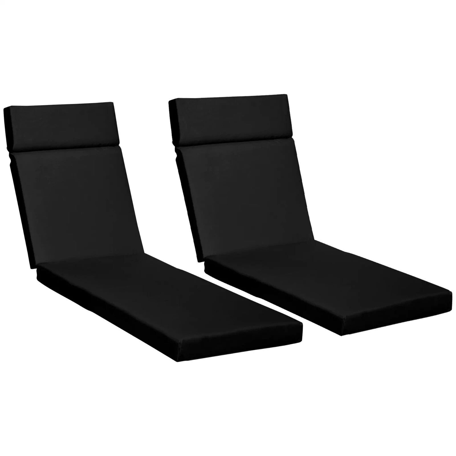 Set of 2 Sun Lounger Cushions 196x55cm for Rattan Furniture w/ Ties Outdoor Use - Home and Garden Furniture Shop - rustic - furniture