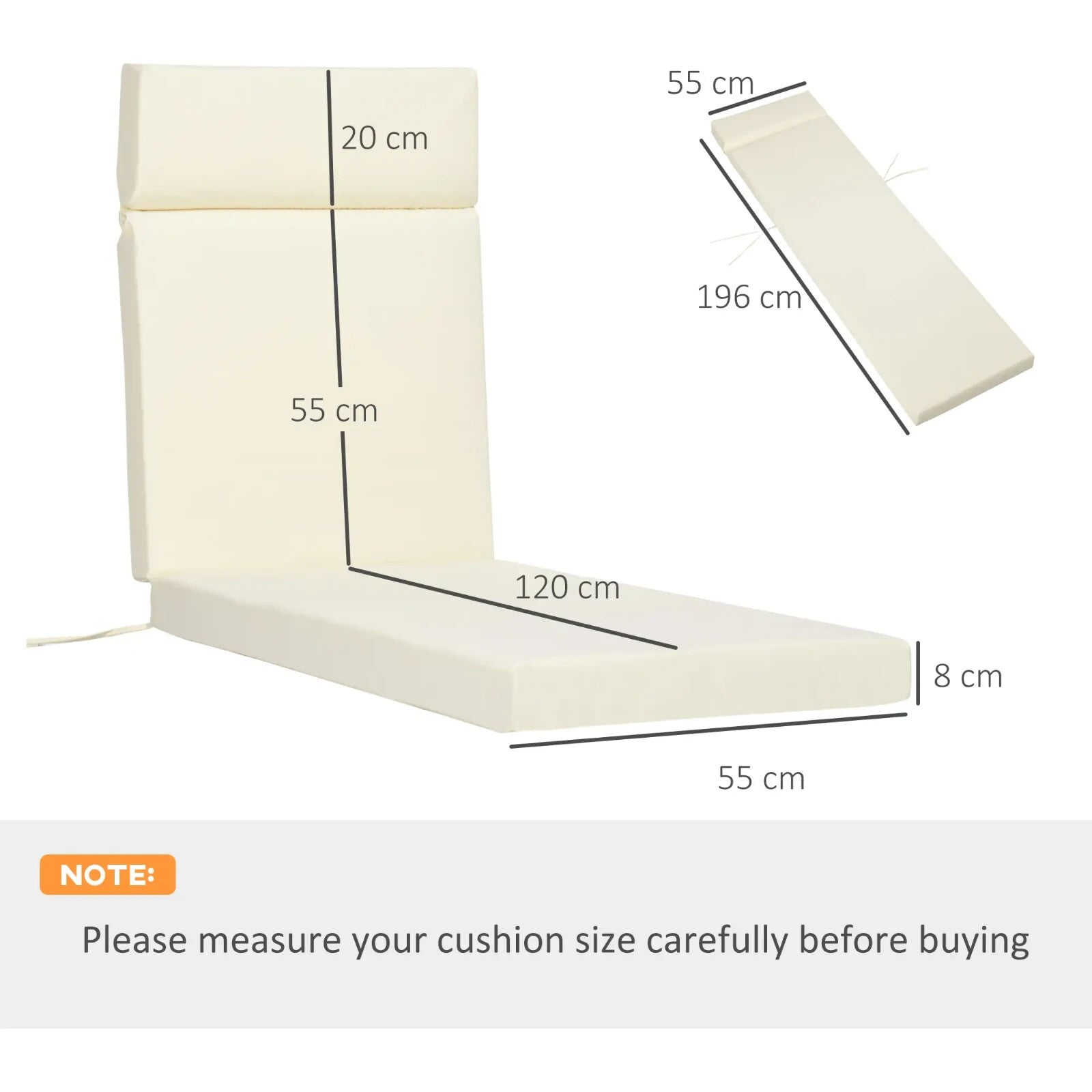 Set of 2 Sun Lounger Cushions 196x55cm for Rattan Furniture w/ Ties Outdoor Use - Home and Garden Furniture Shop - rustic - furniture