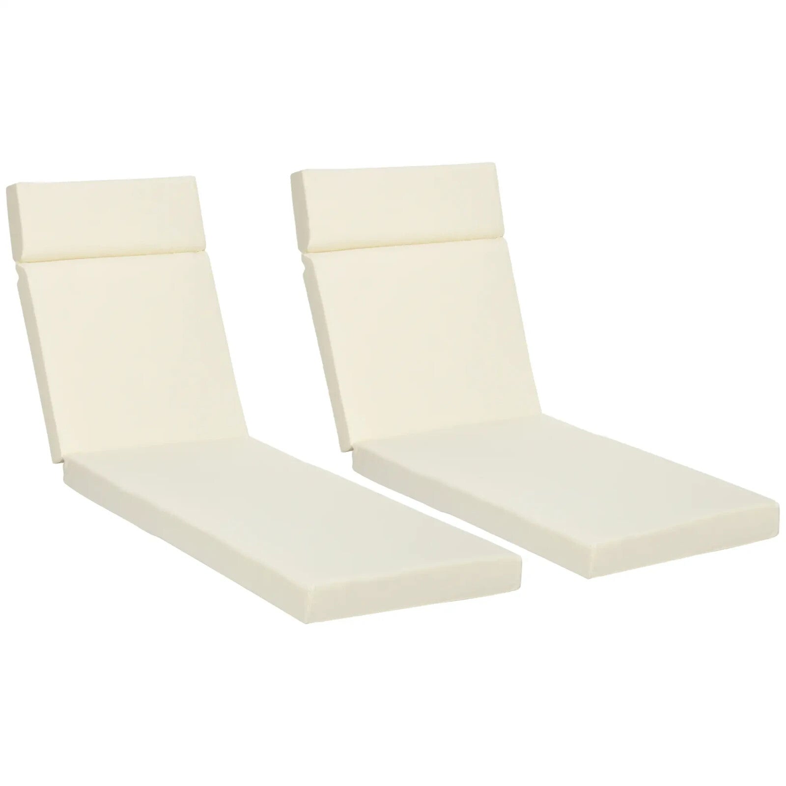Set Of 2 Sun Lounger Cushions For Rattan Furniture With Ties Replacement Beige - Home and Garden Furniture Shop - rustic - furniture