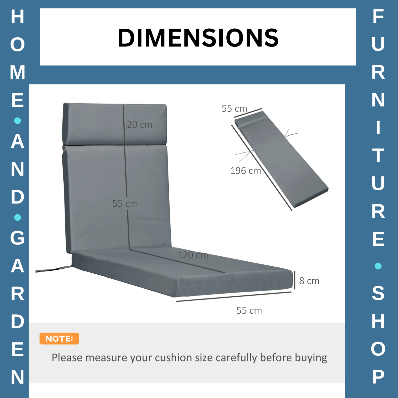 Set Of 2 Sun Lounger Cushions For Rattan Furniture With Ties Replacement Grey - Home and Garden Furniture Shop - rustic - furniture