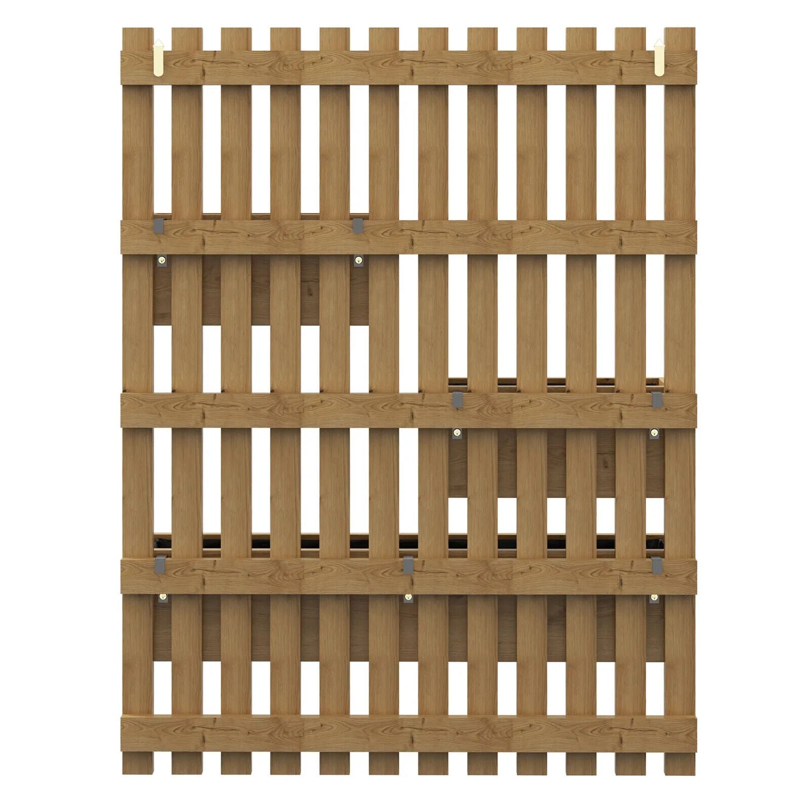 Set of 2 Wall Mounted Wooden Garden Planters with Trellis Drainage Movable Boxes - Home and Garden Furniture Shop - #rustic - furniture#