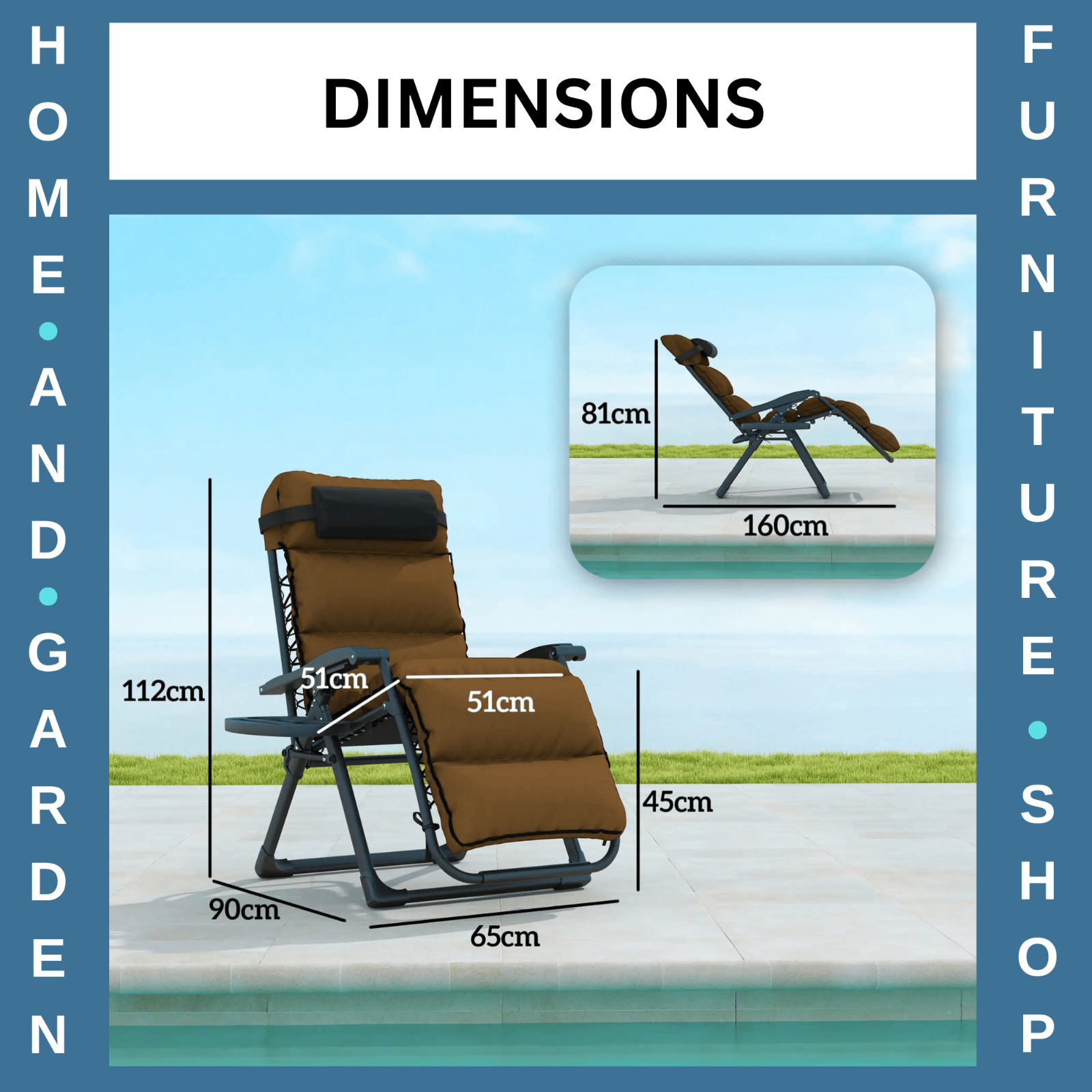 Set of 2 Zero Gravity Recliner Chair Folding Garden Loungers w/ Cushions Outdoor - Home and Garden Furniture Shop - #rustic - furniture#
