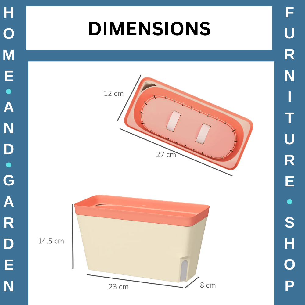 Set of 3 Self Watering Outdoor Plant Pots Rectangular Planters with Water Window - Home and Garden Furniture Shop - rustic - furniture