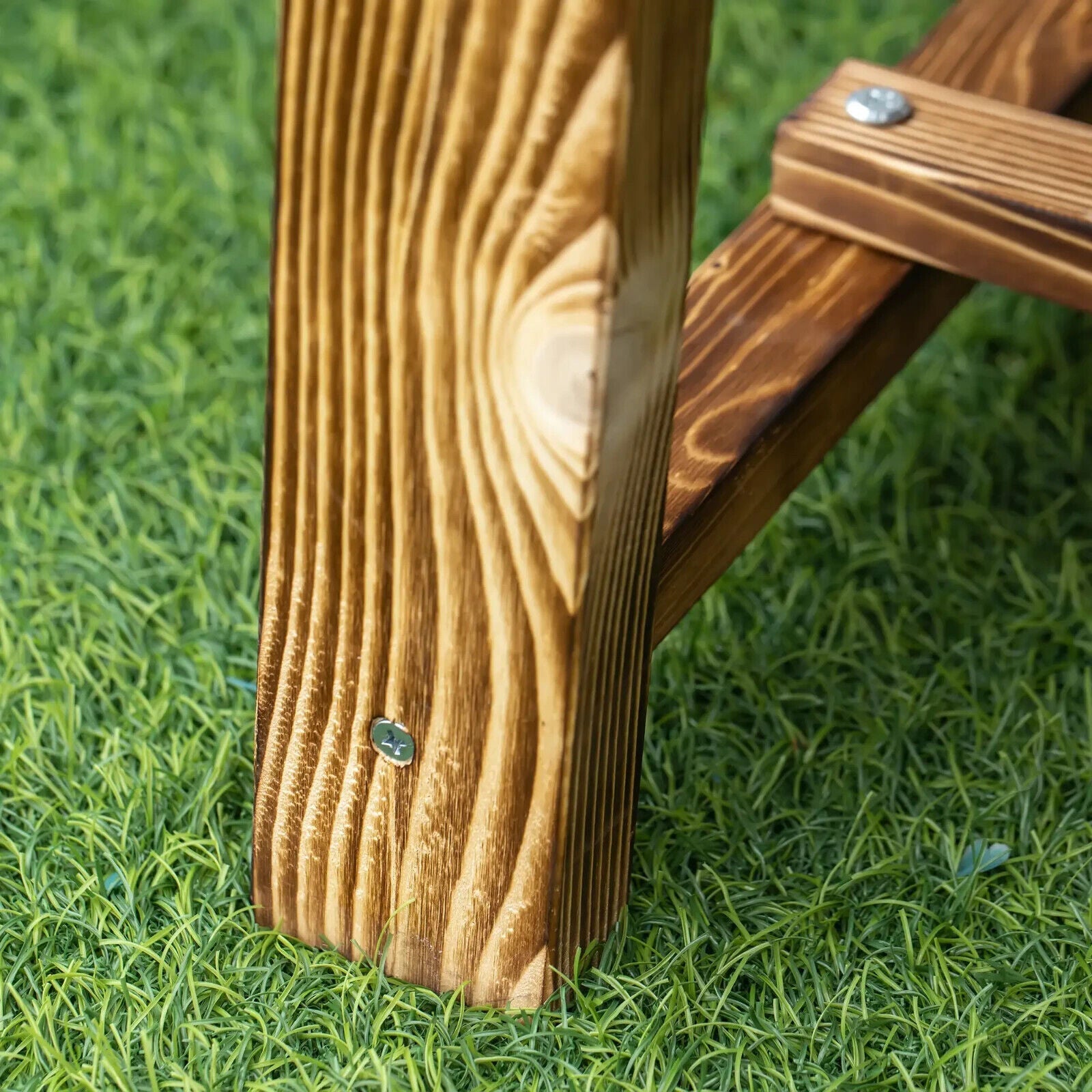 Set of 3 Wooden Garden Benches 2 Seater Patio Loveseat 110 x38 x35cm Outdoor Set - Home and Garden Furniture Shop - #rustic - furniture#