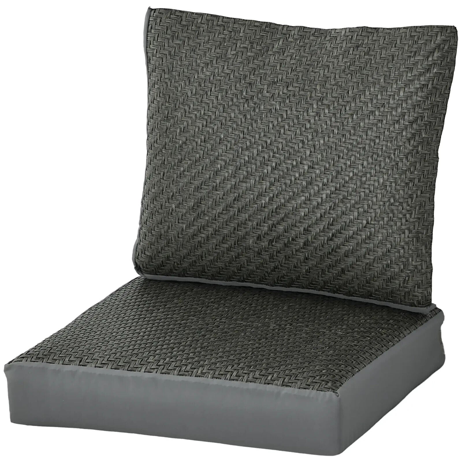 Set of 4 Outdoor Chair Cushions with Backrest Water Repellent Garden Seat Pads - Home and Garden Furniture Shop - #rustic - furniture#
