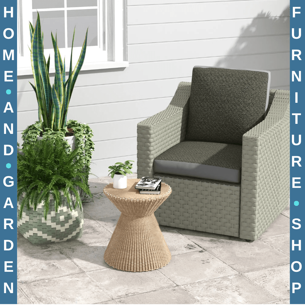 Set of 4 Outdoor Seat Cushions with Backrest Water Repellent Chair Pads Grey - Home and Garden Furniture Shop - #rustic - furniture#
