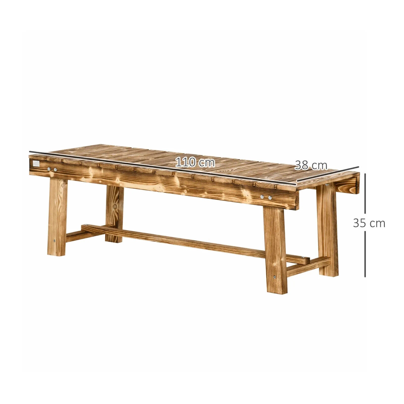 Set of 5 Wooden Garden Benches 2 Seater Patio Loveseat 110 x 38 x 35 cm Outdoor - Home and Garden Furniture Shop - #rustic - furniture#