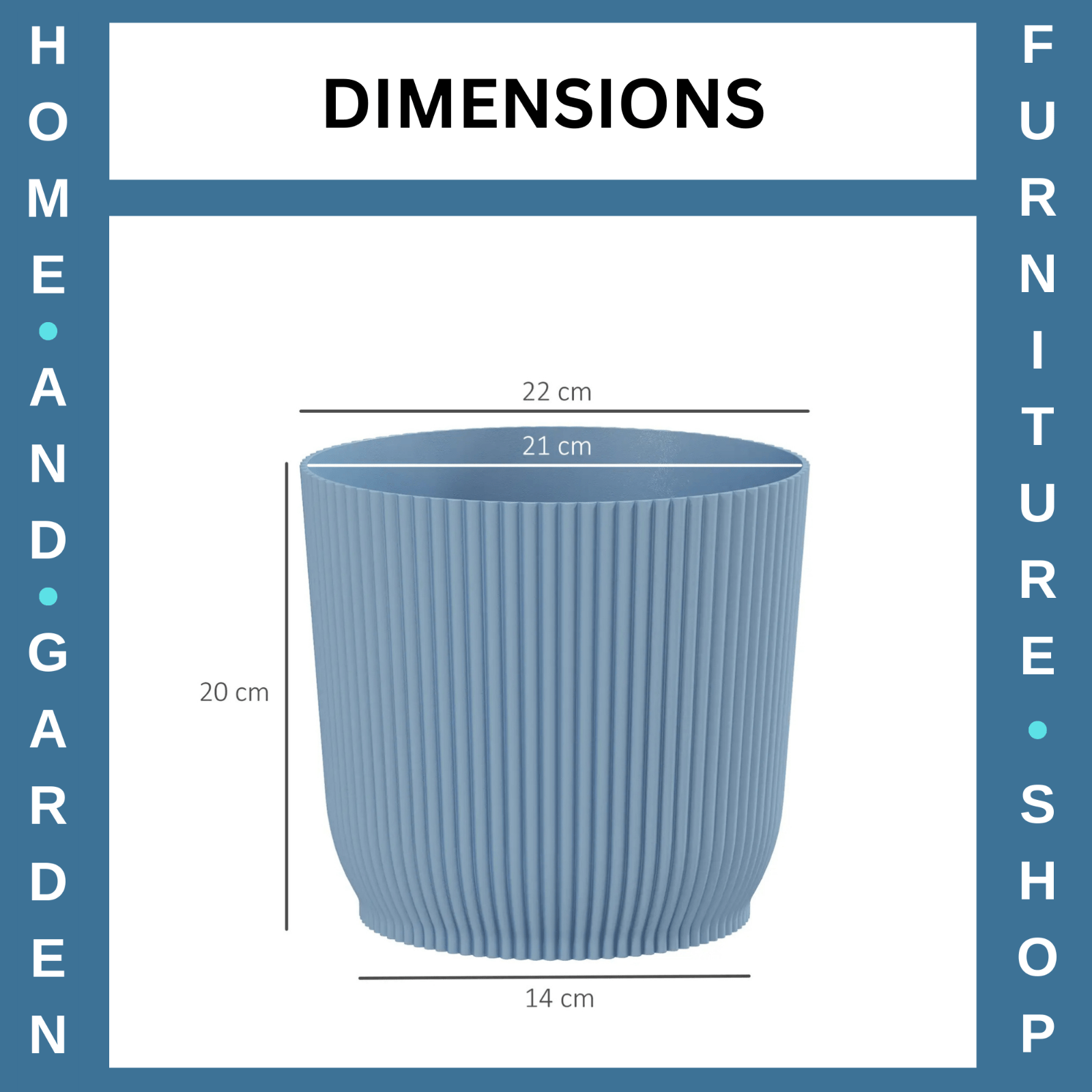 Set of Two 22cm Decorative Garden Planters Indoor Outdoor Plant Flower Pots - Home and Garden Furniture Shop - rustic - furniture